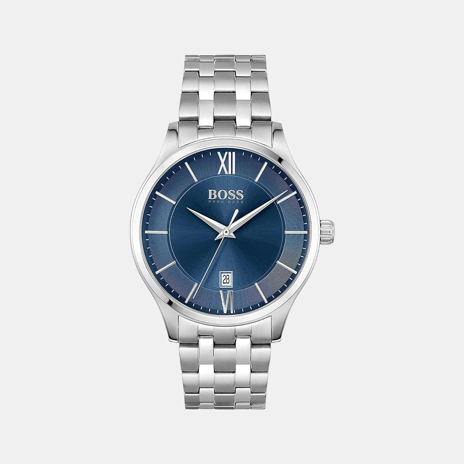 Elite Men Quartz Blue Dial Analog Stainless Steel Watch 1513895