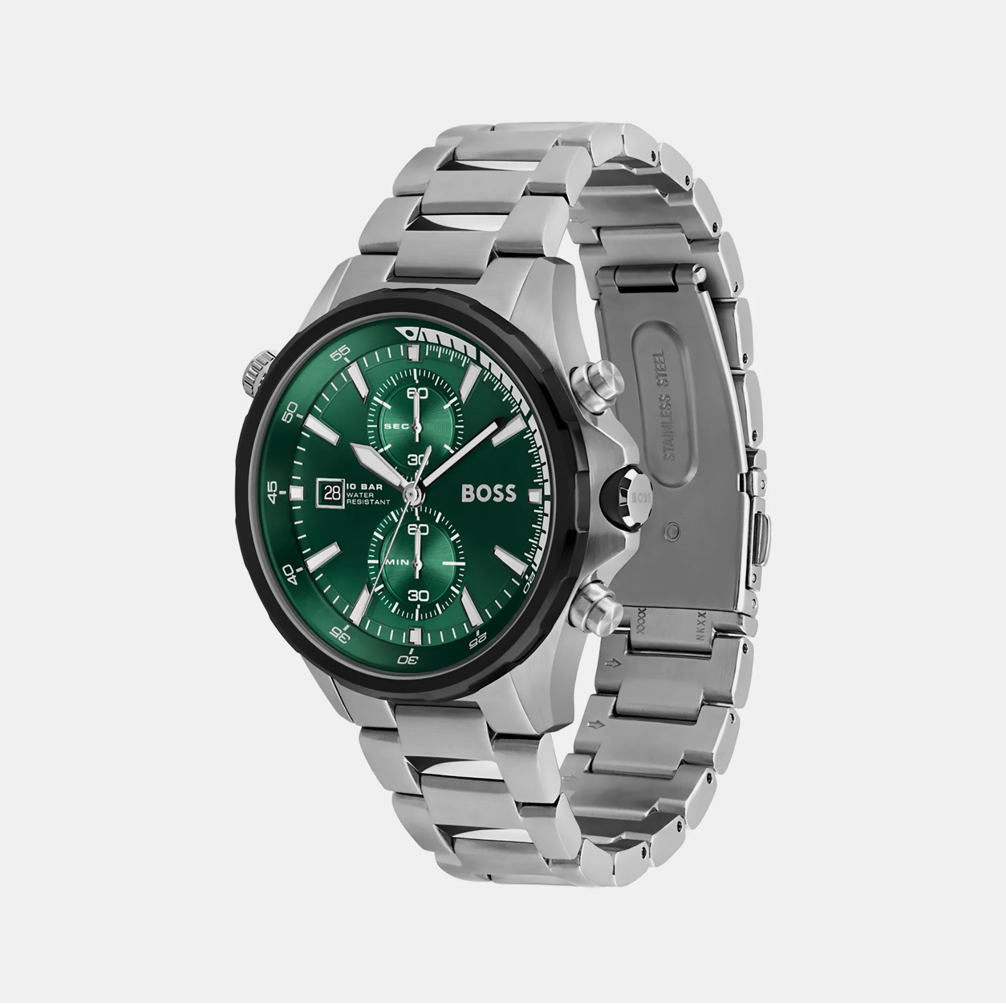 Globetrotter Men Quartz Green Dial Chronograph Stainless Steel Watch 1513930 - Image 2