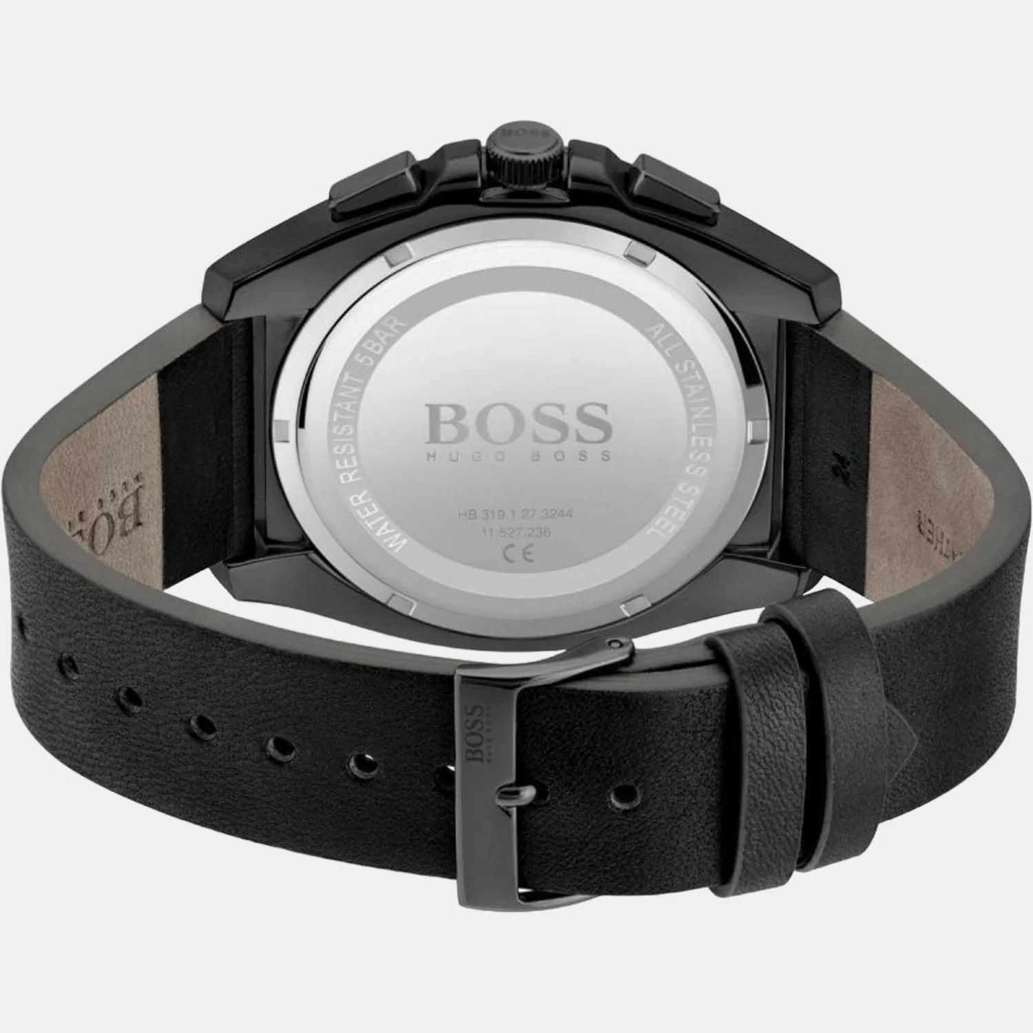 Grandmaster Women Quartz Black Dial Chronograph Leather Watch 1513883 - Image 3