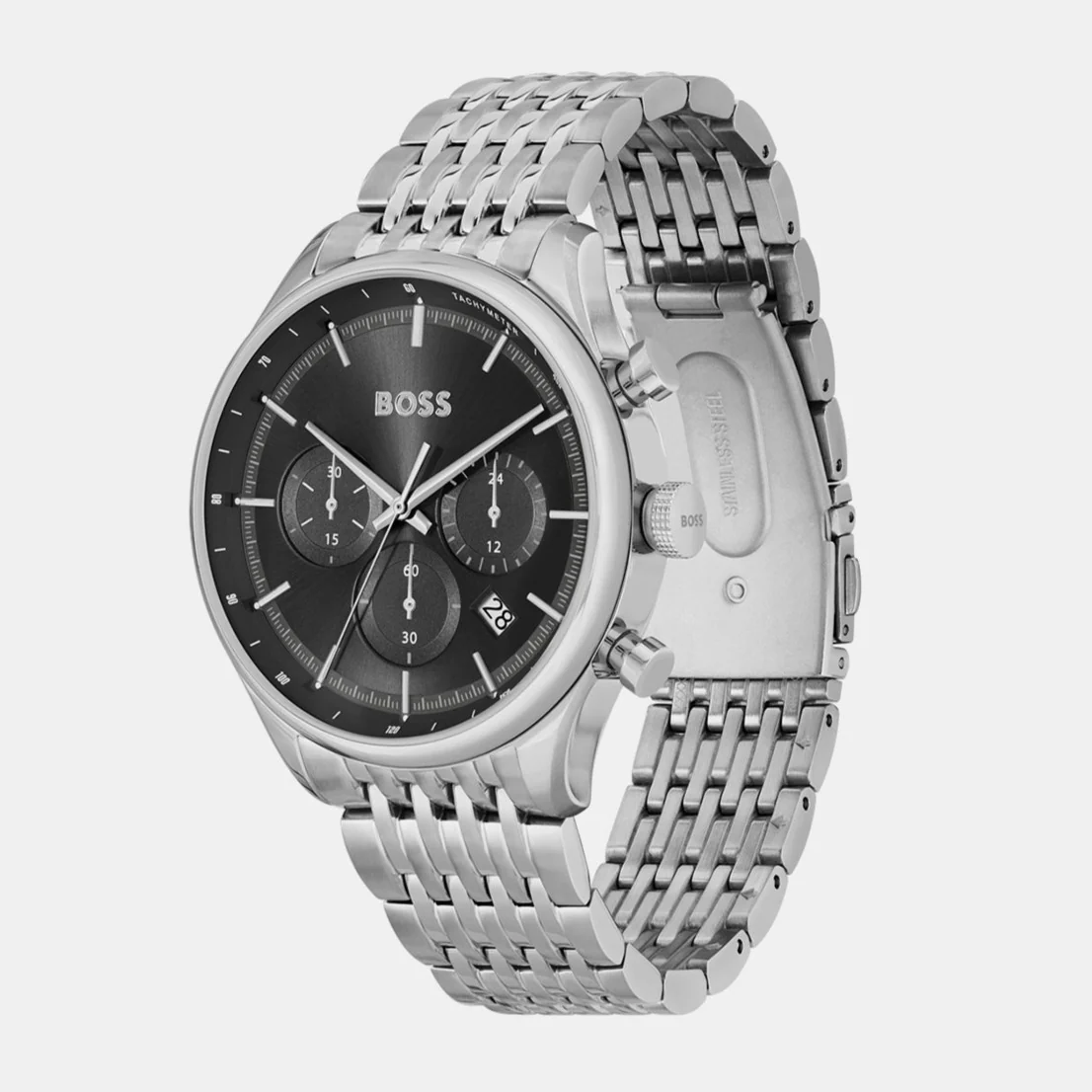Gregor Men Quartz Black Dial Chronograph Stainless Steel Watch 1514082 - Image 3