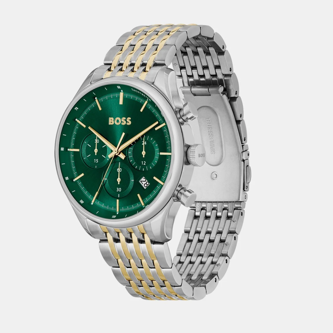 Gregor Men Quartz Green Dial Chronograph Stainless Steel Watch 1514081 - Image 3