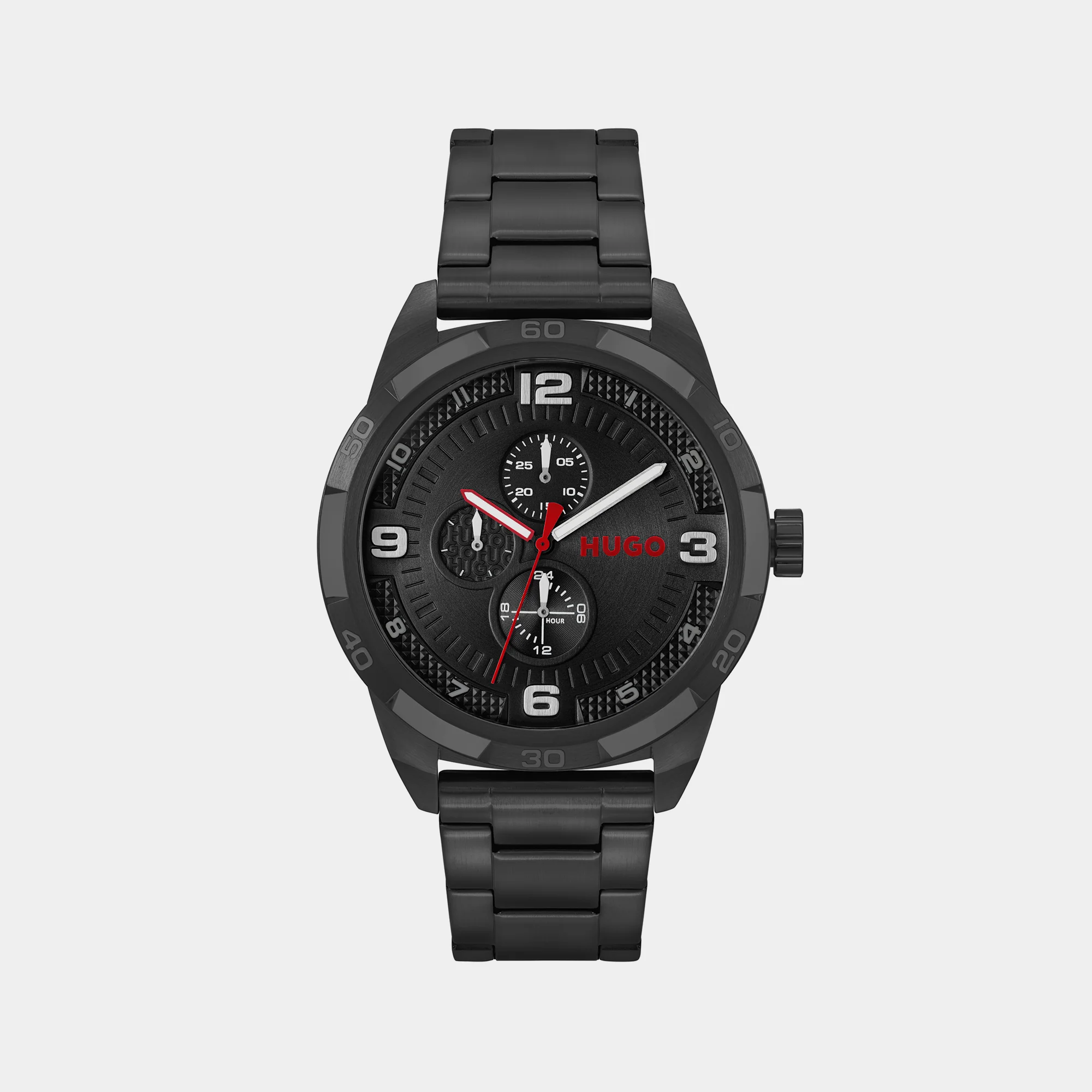 Grip Men Quartz Black Dial Chronograph Stainless Steel Watch 1530279
