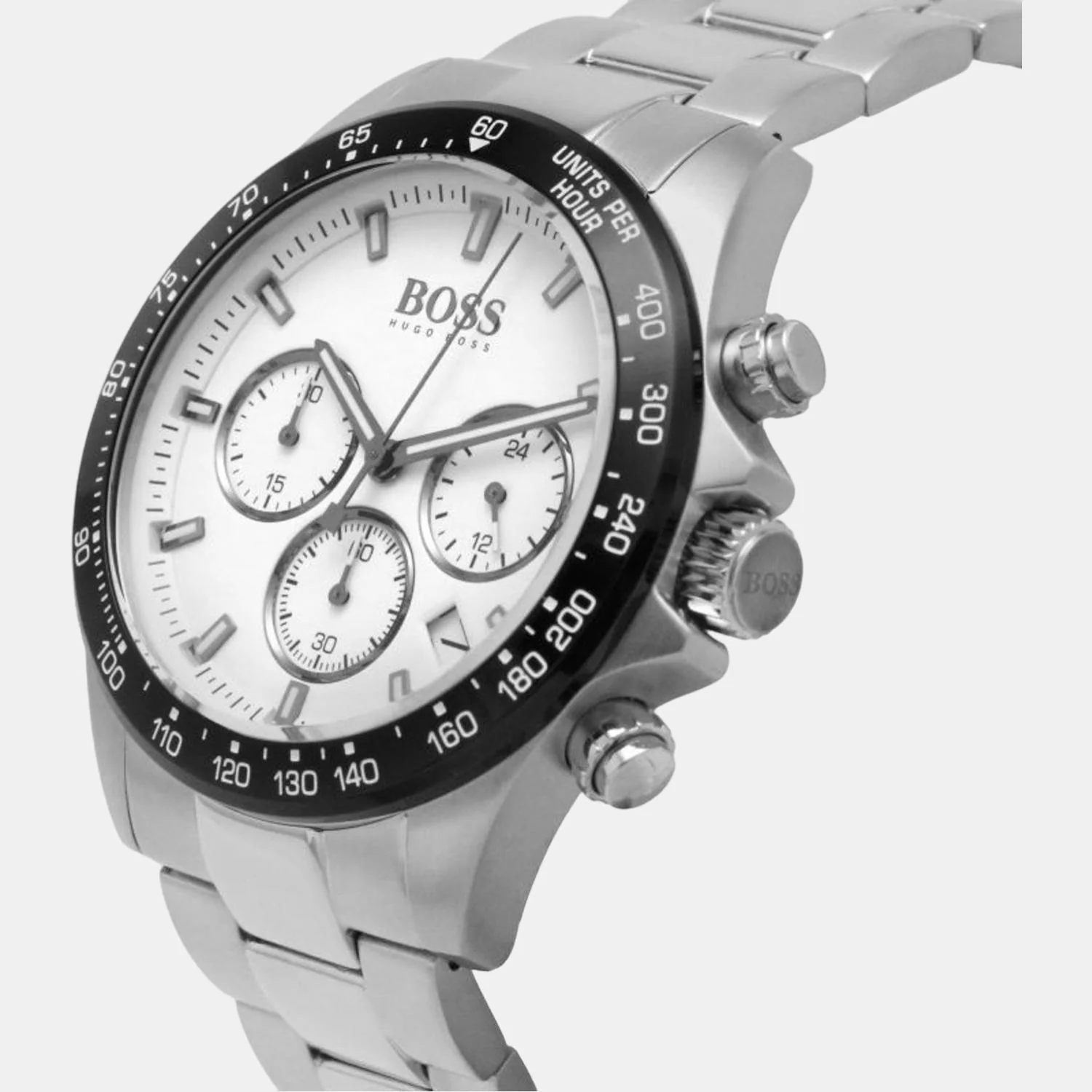 Hero Men Quartz White Dial Chronograph Stainless Steel Watch 1513875 - Image 6