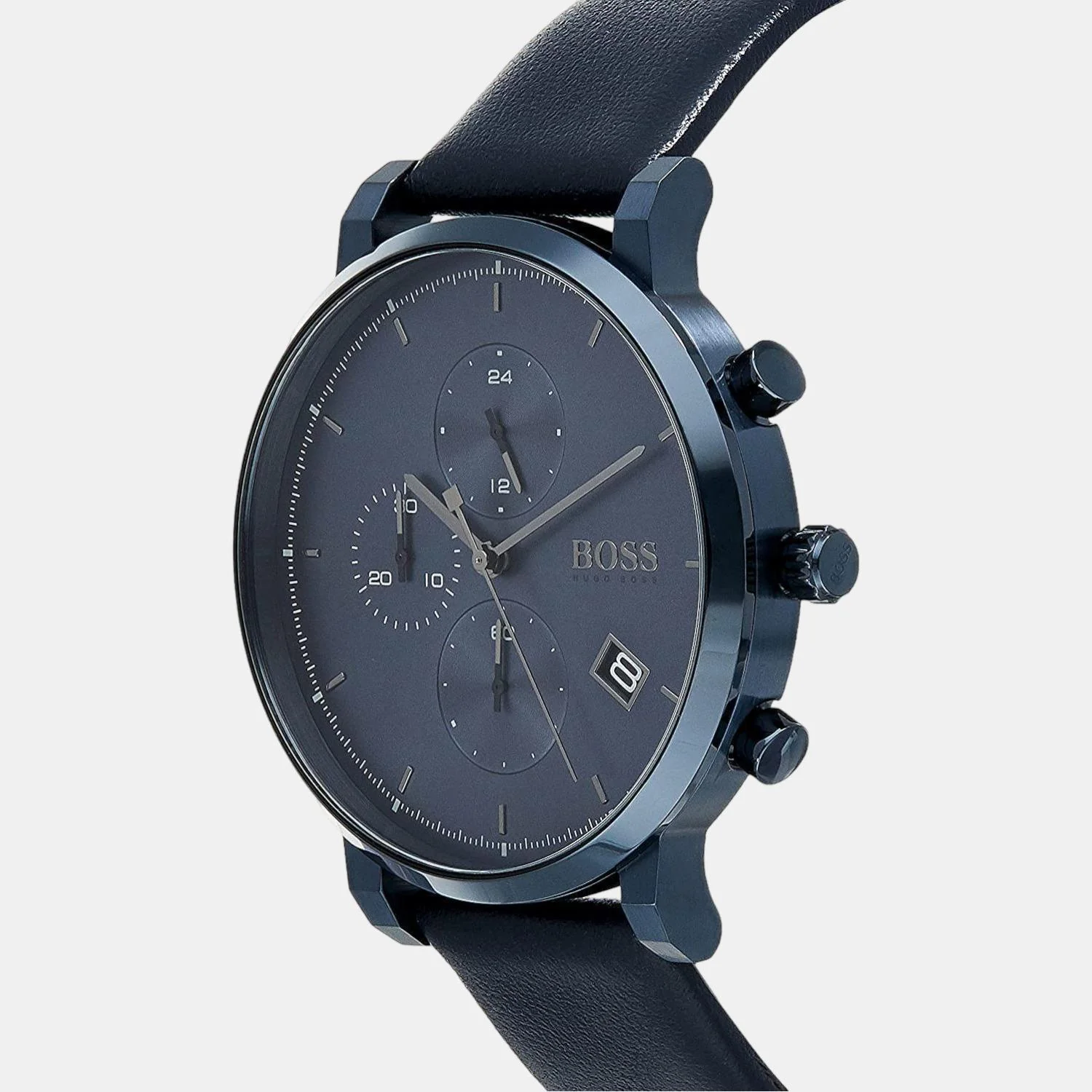 Integrity Men Quartz Black Dial Chronograph Leather Watch 1513778 - Image 2