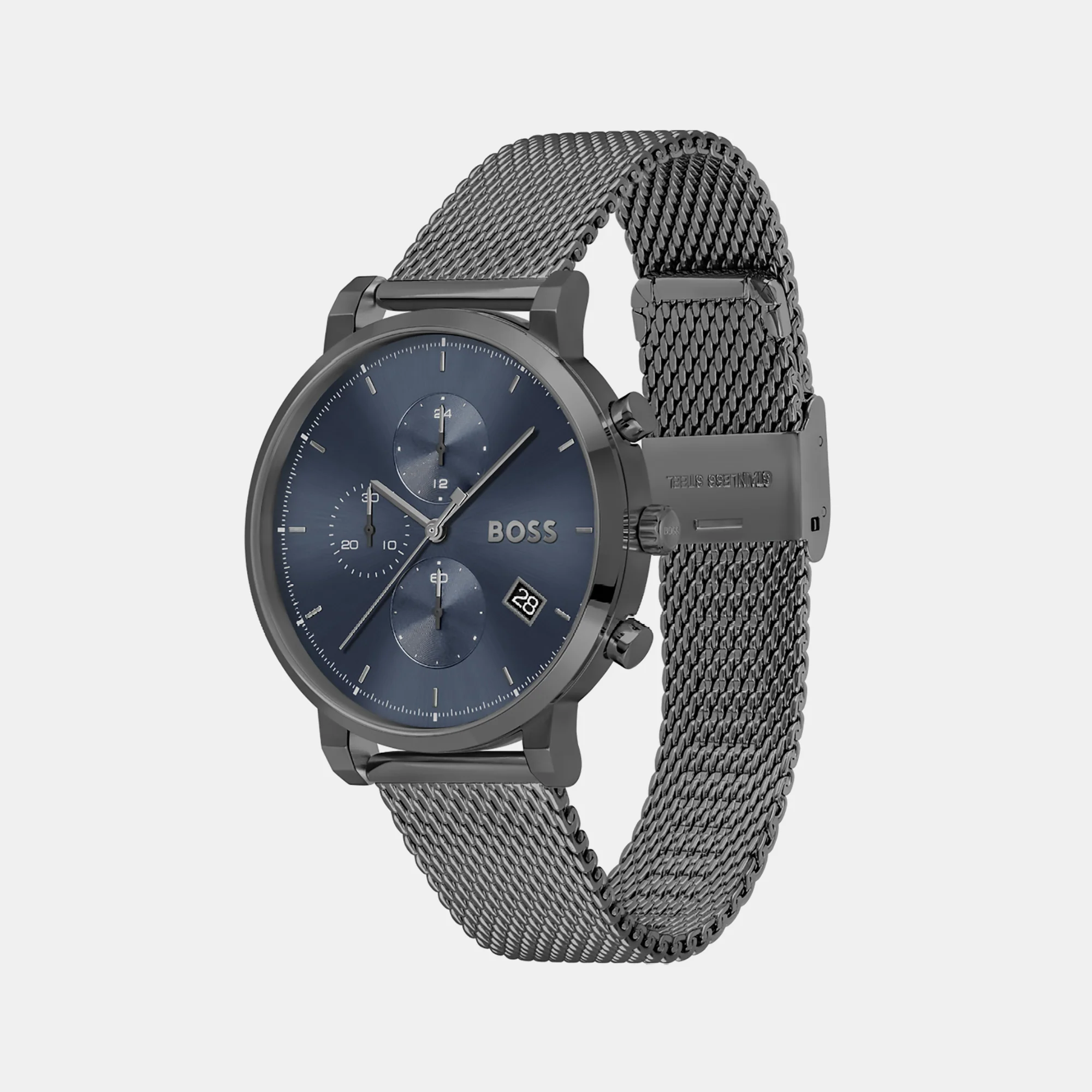 Integrity Men Quartz Blue Dial Chronograph Stainless Steel Watch 1513934 - Image 2
