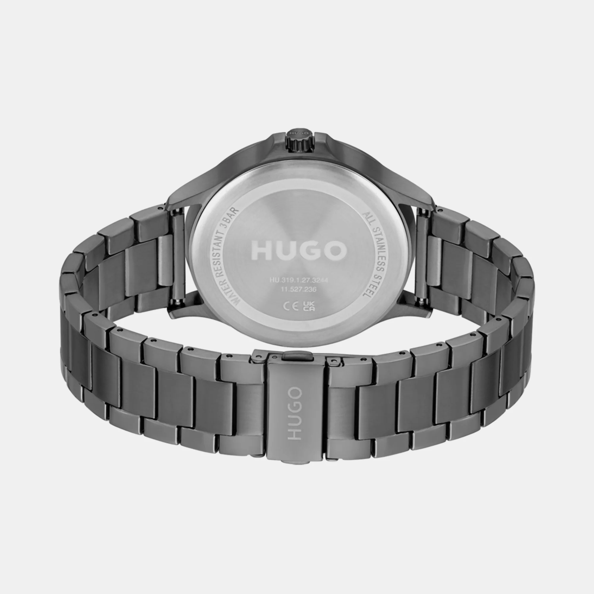 Leap Men Quartz Grey Dial Chronograph Stainless Steel Watch 1530247 - Image 3