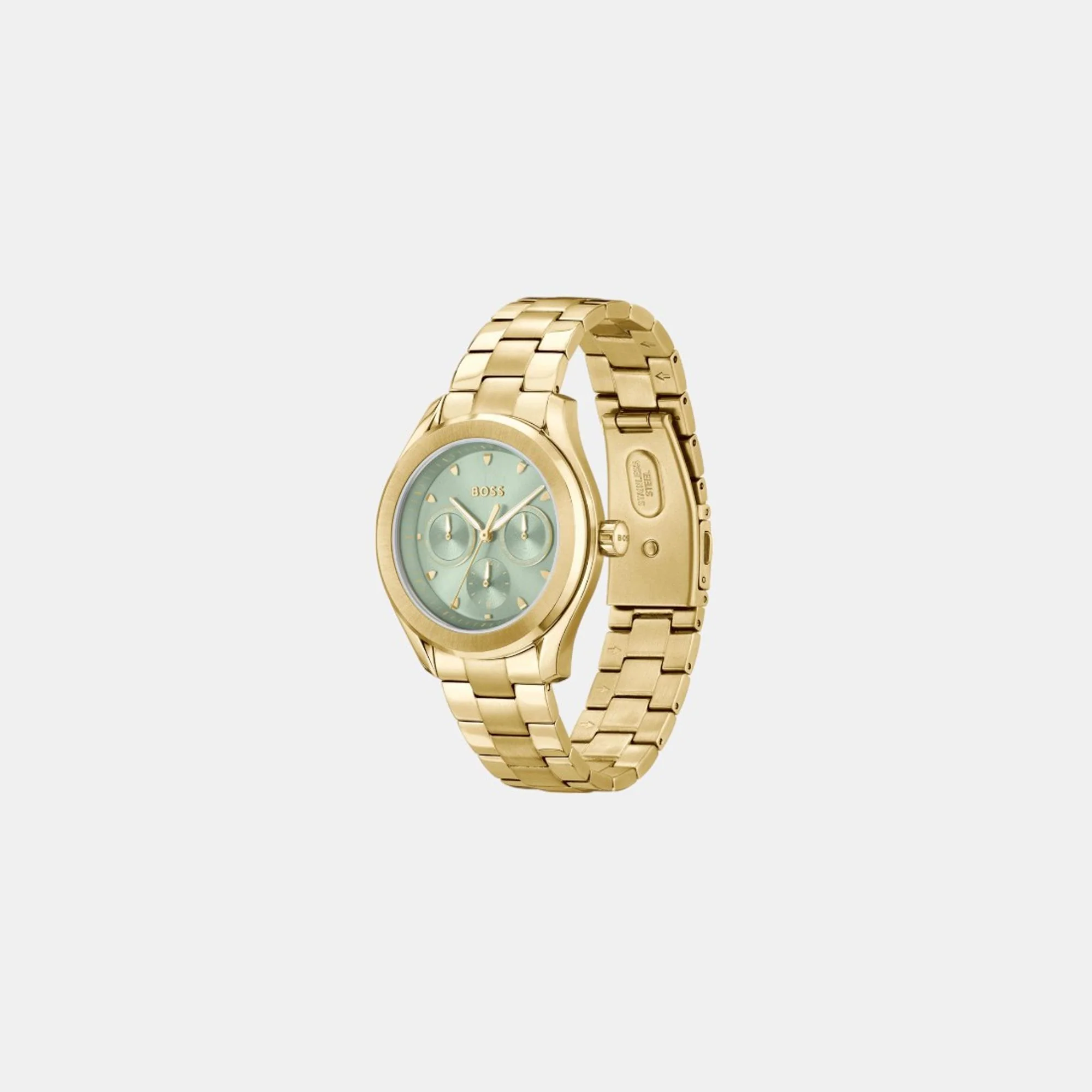 Lida Women Quartz Green Dial Multi-Function Stainless Steel Watch 1502745 - Image 2