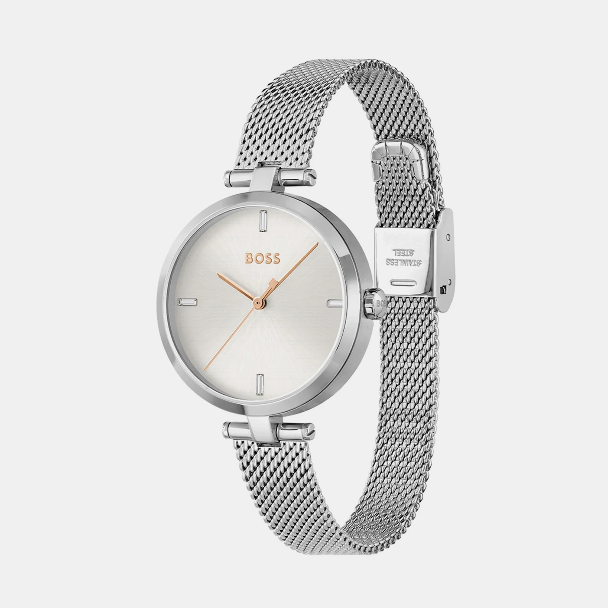 Majesty Women Quartz Silver Dial Analog Mesh Watch 1502653 - Image 2