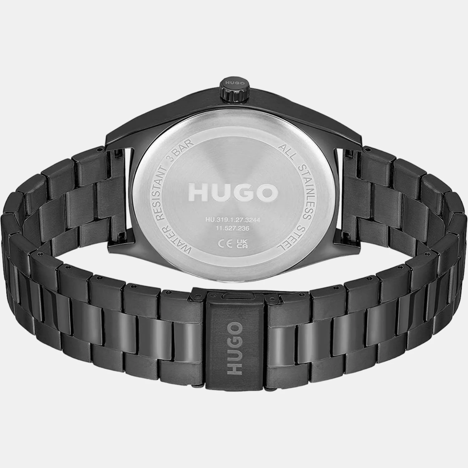 Make Men Quartz Black Dial Analog Stainless Steel Watch 1530253 - Image 3
