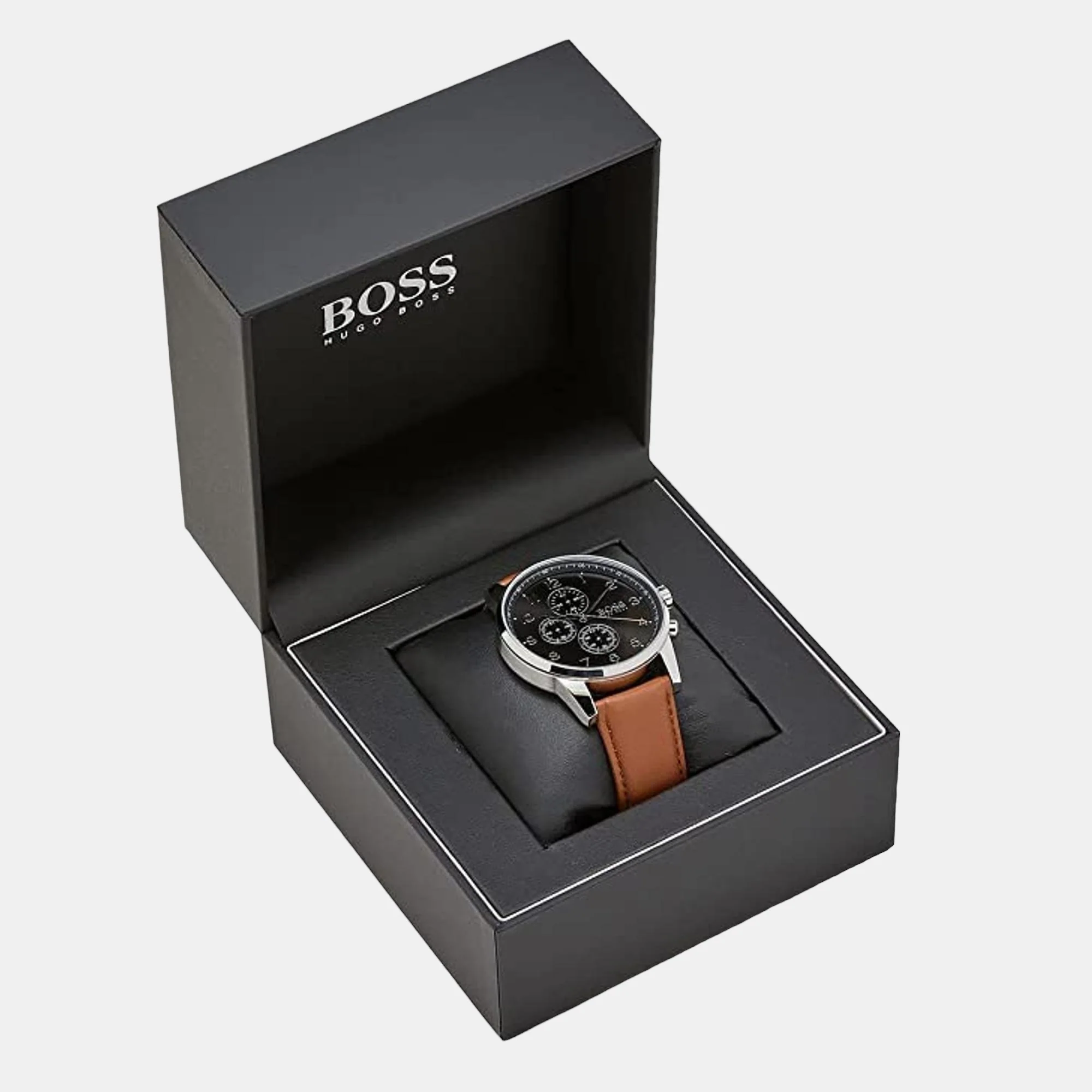 Navigator Men Quartz Black Dial Chronograph Leather Watch 1513812 - Image 5