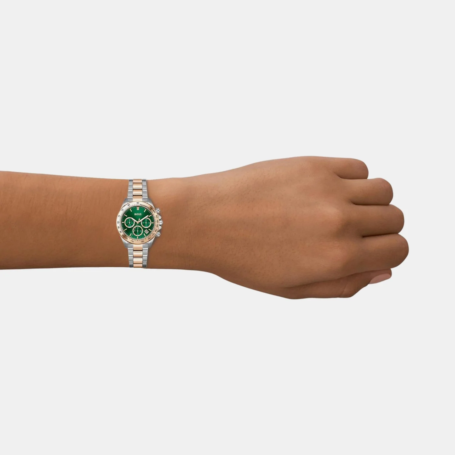 Novia - Le Women Quartz Green Dial Chronograph Stainless Steel Watch 1502762 - Image 4