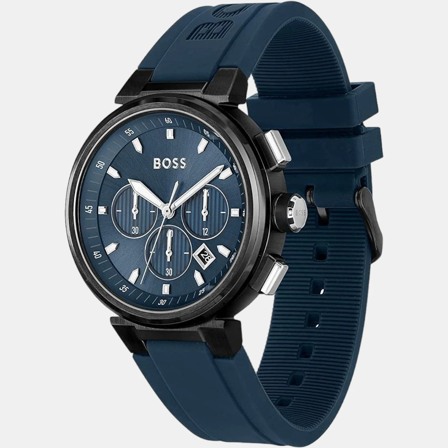 One Men Quartz Blue Dial Chronograph Silicone Watch 1513998 - Image 2