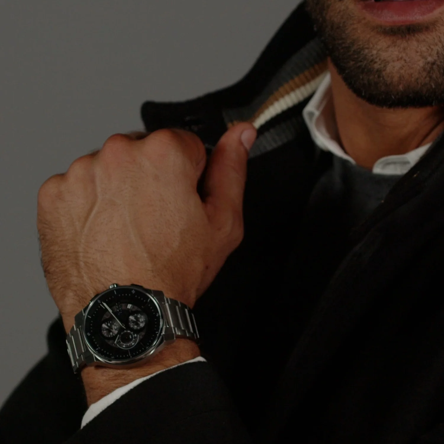 Peak 2.0 Men Quartz Black Dial Chronograph Stainless Steel Watch 1514191 - Image 4