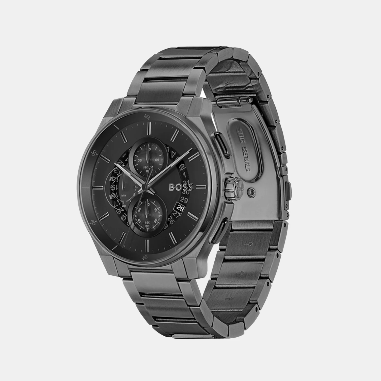 Peak 2.0 Men Quartz Black Dial Chronograph Stainless Steel Watch 1514192 - Image 2