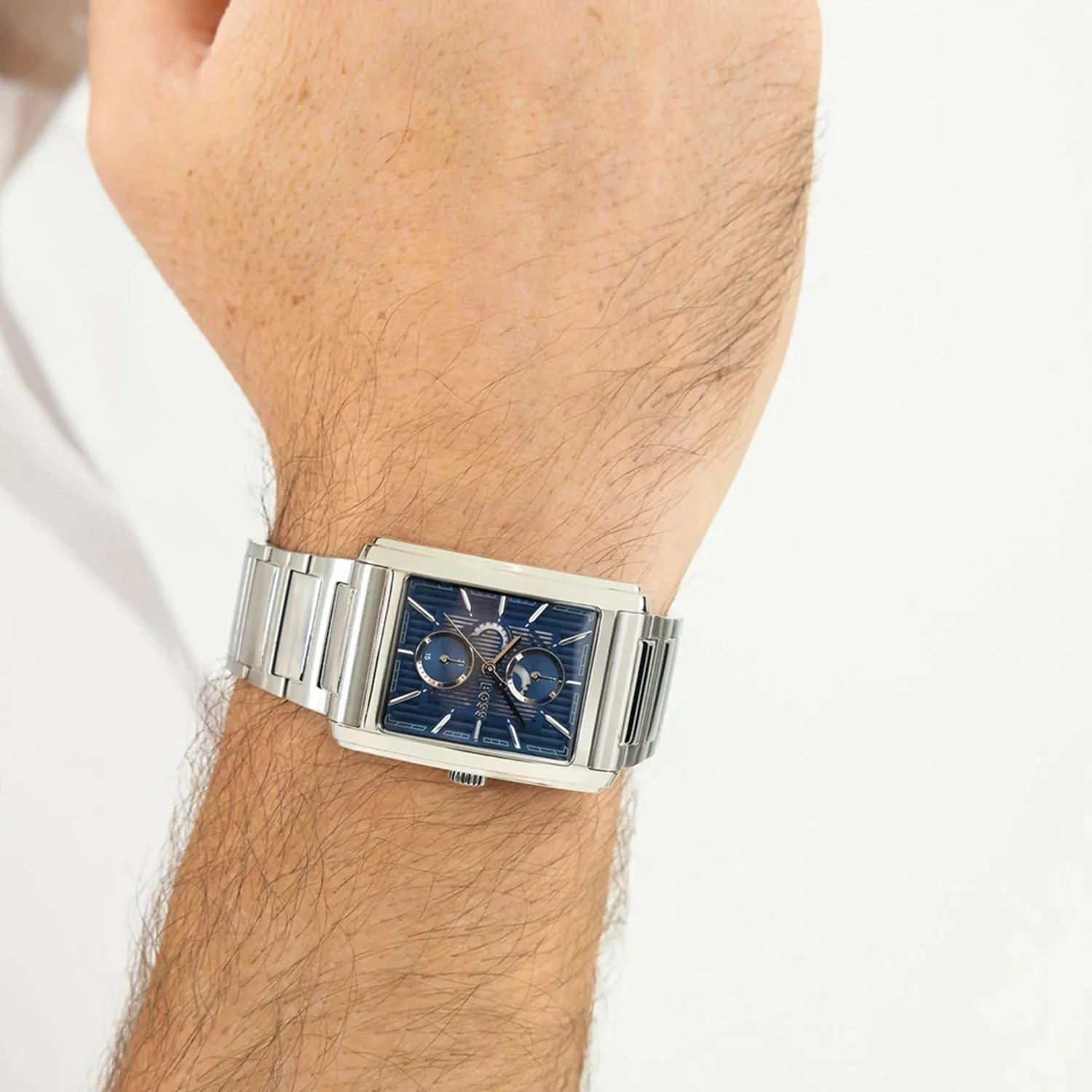 Principle Dress Men Quartz Blue Dial Multi-Function Stainless Steel Watch 1514318 - Image 4