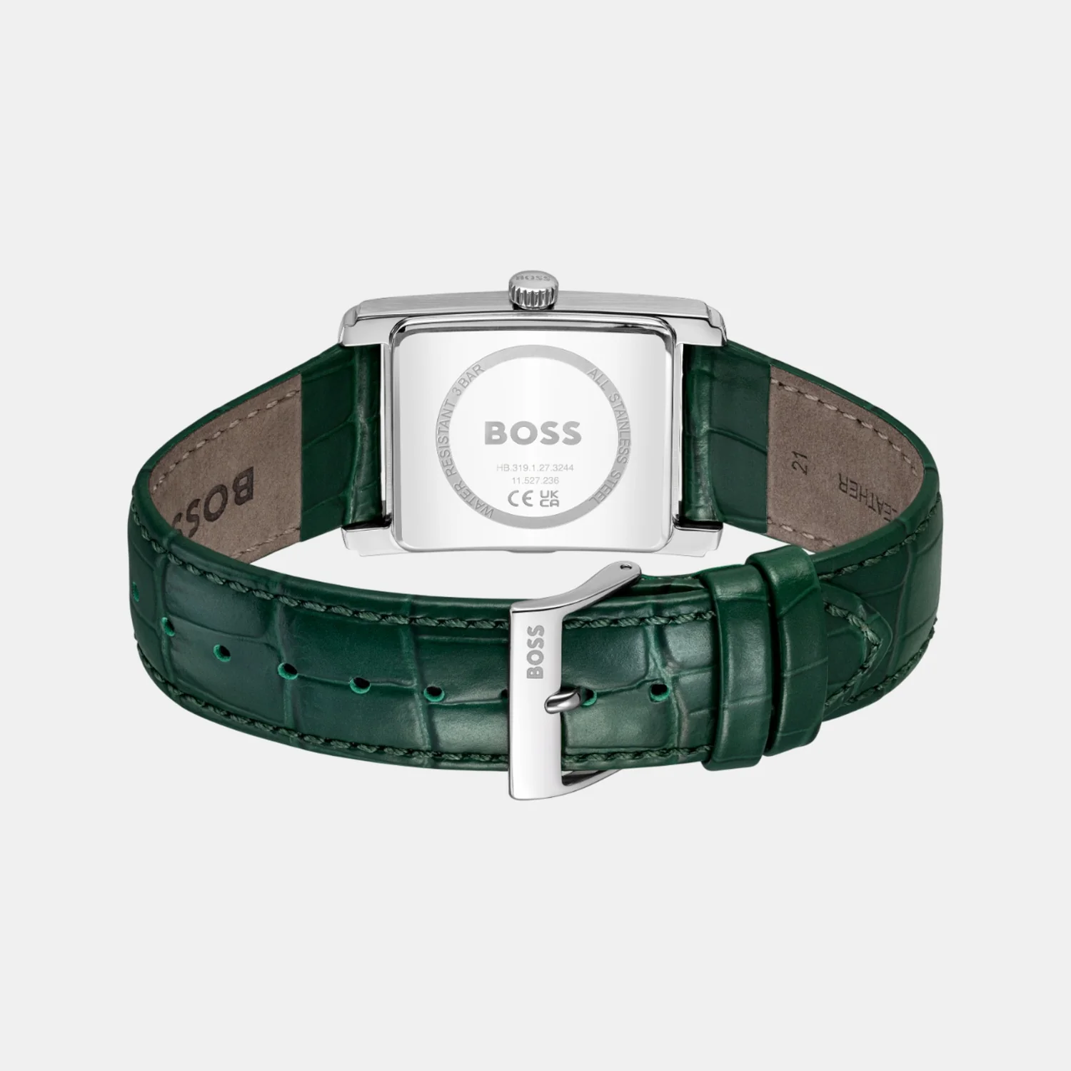 Principle Dress Men Quartz Green Dial Analog Leather Watch 1514278 - Image 4