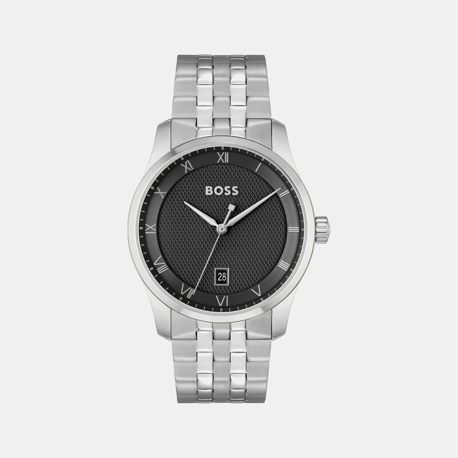 Principle Men Quartz Black Dial Analog Stainless Steel Watch 1514123