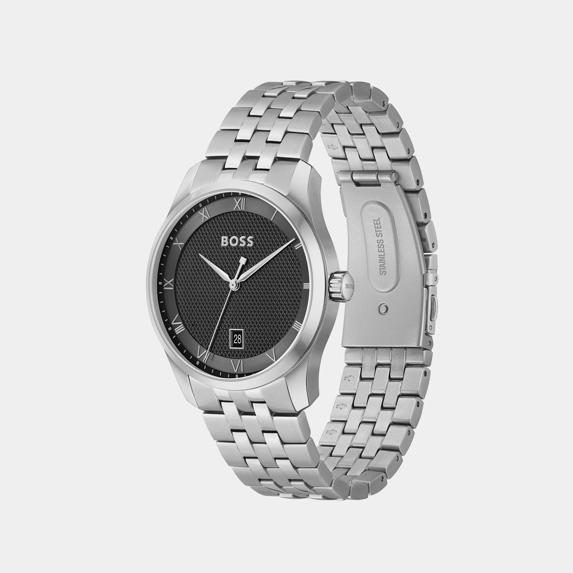 Principle Men Quartz Black Dial Analog Stainless Steel Watch 1514123 - Image 3