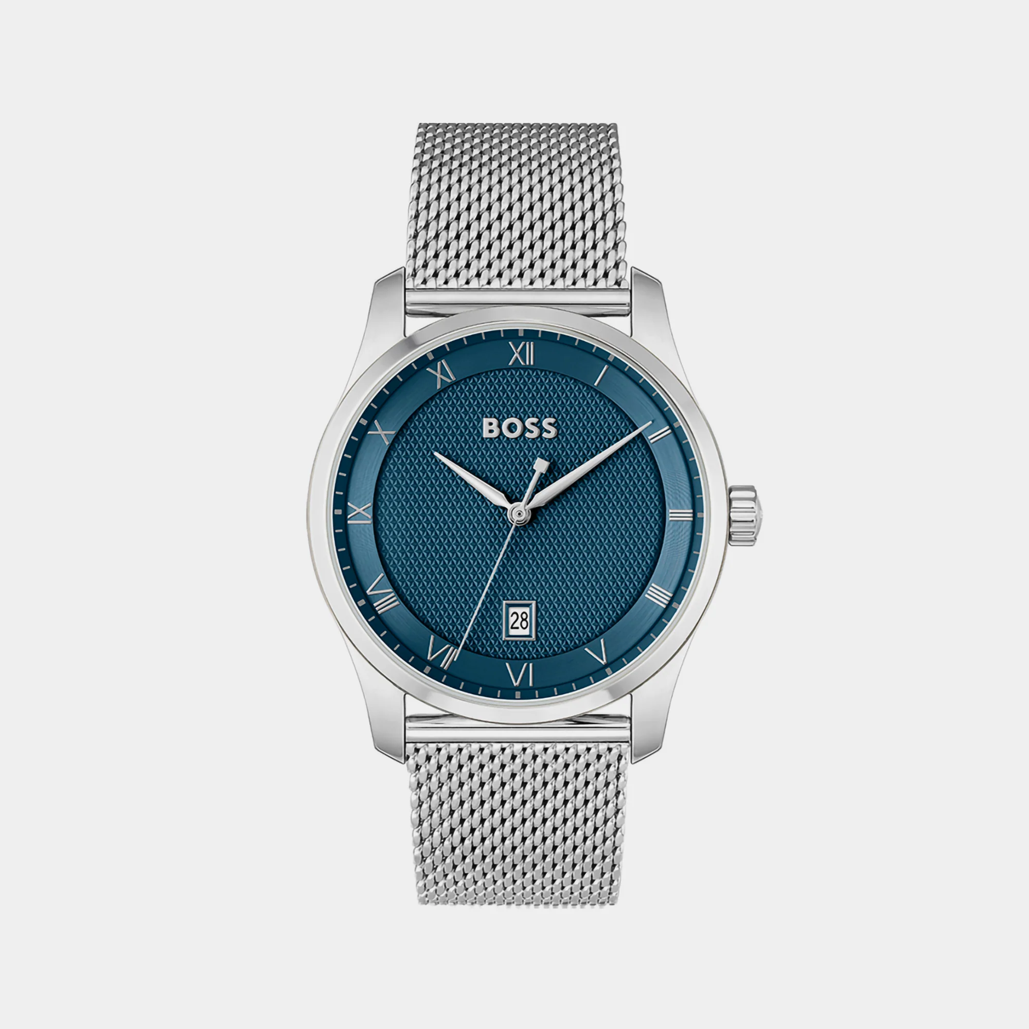 Principle Men Quartz Blue Dial Analog Mesh Watch 1514115