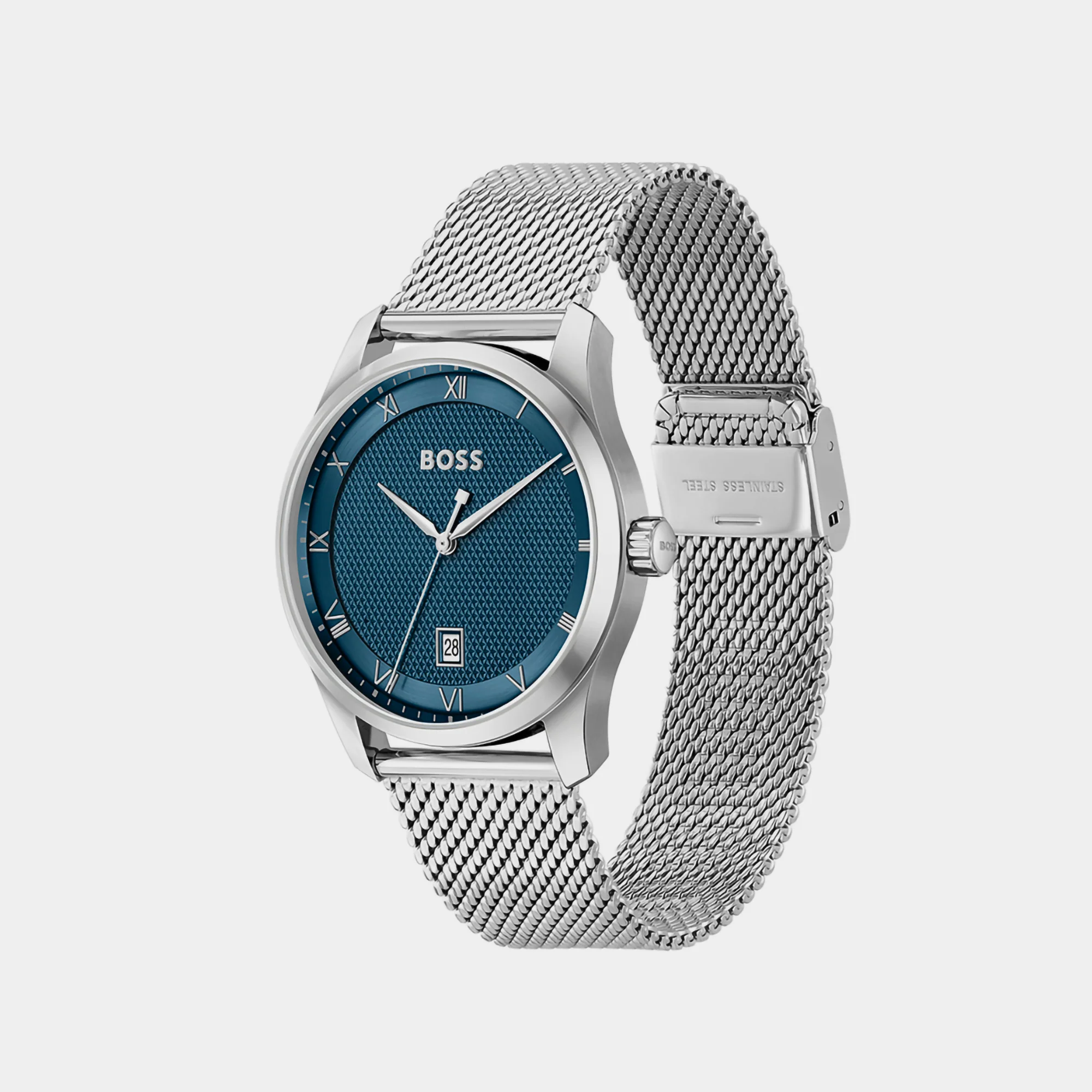 Principle Men Quartz Blue Dial Analog Mesh Watch 1514115 - Image 2