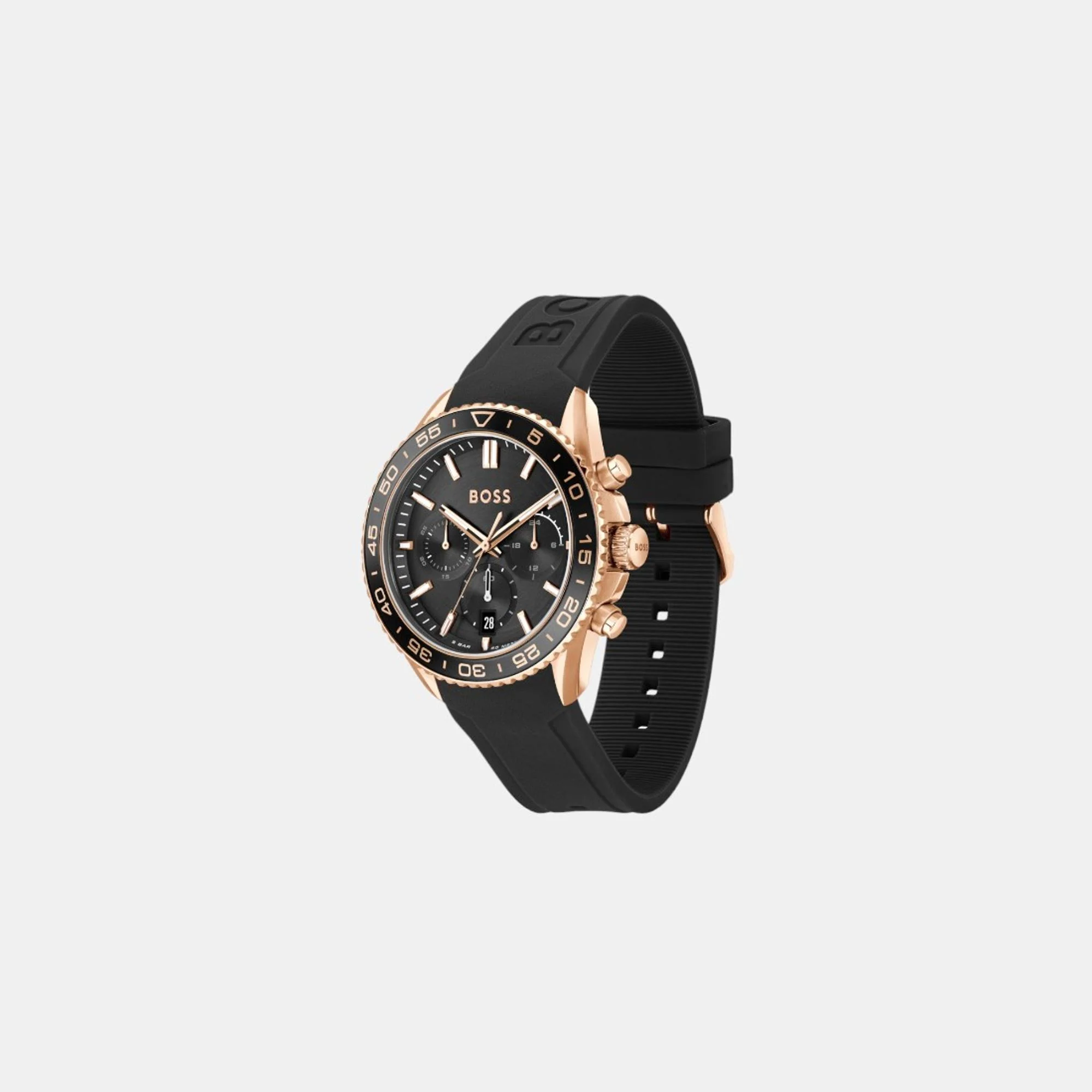 Runner Men Quartz Black Dial Chronograph Silicone Watch 1514168 - Image 2