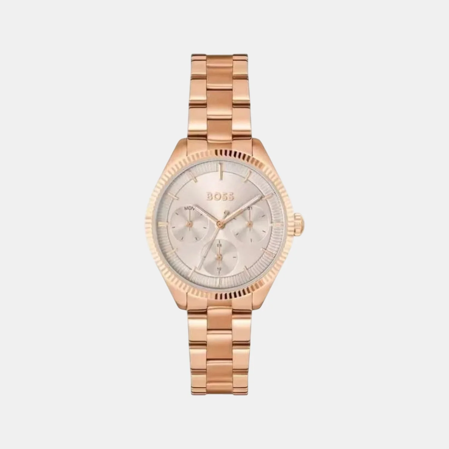 Sage Sport Women Quartz Warm Grey Dial Multi-Function Stainless Steel Watch 1502802