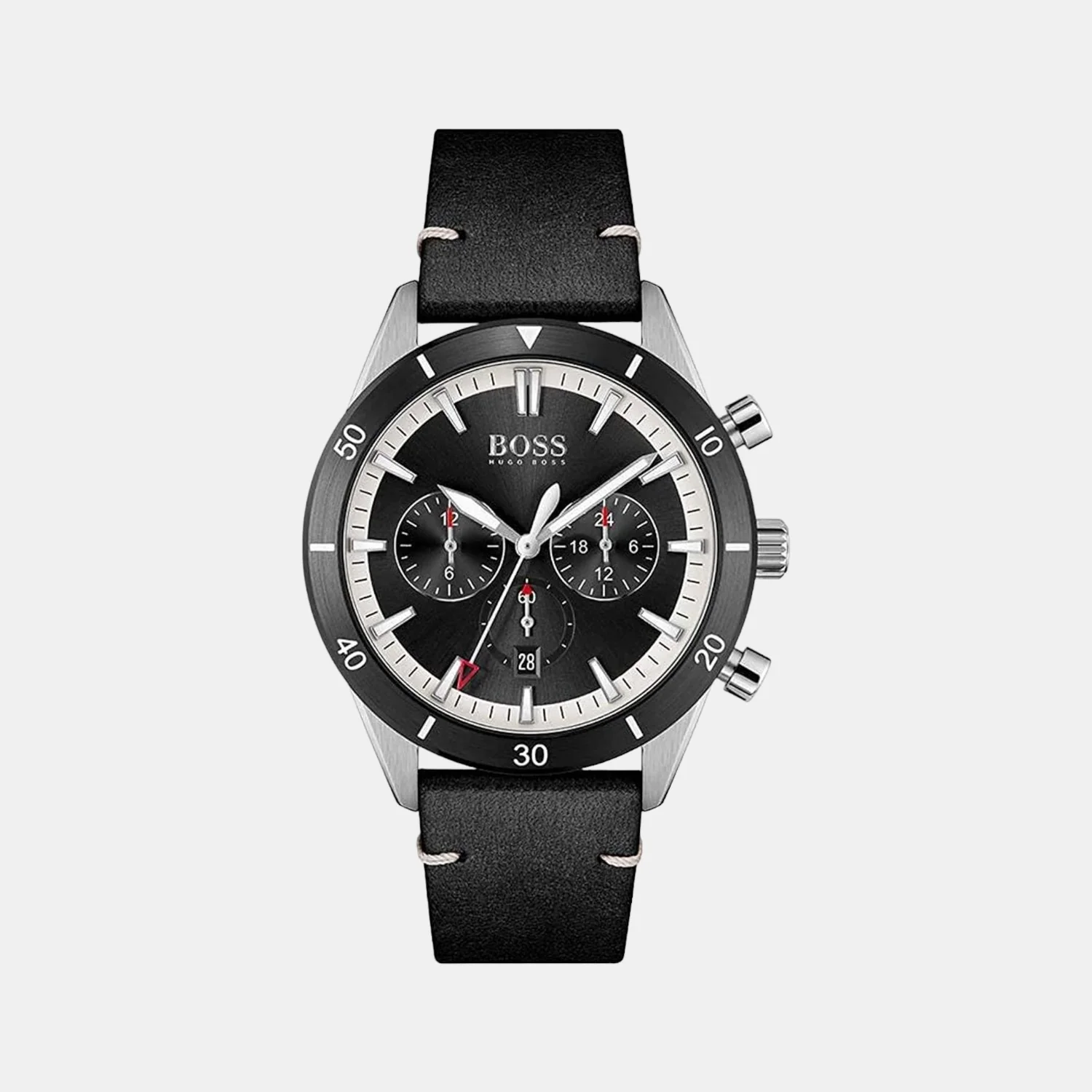 Santiago Men Quartz Black Dial Analog Leather Watch 1513864