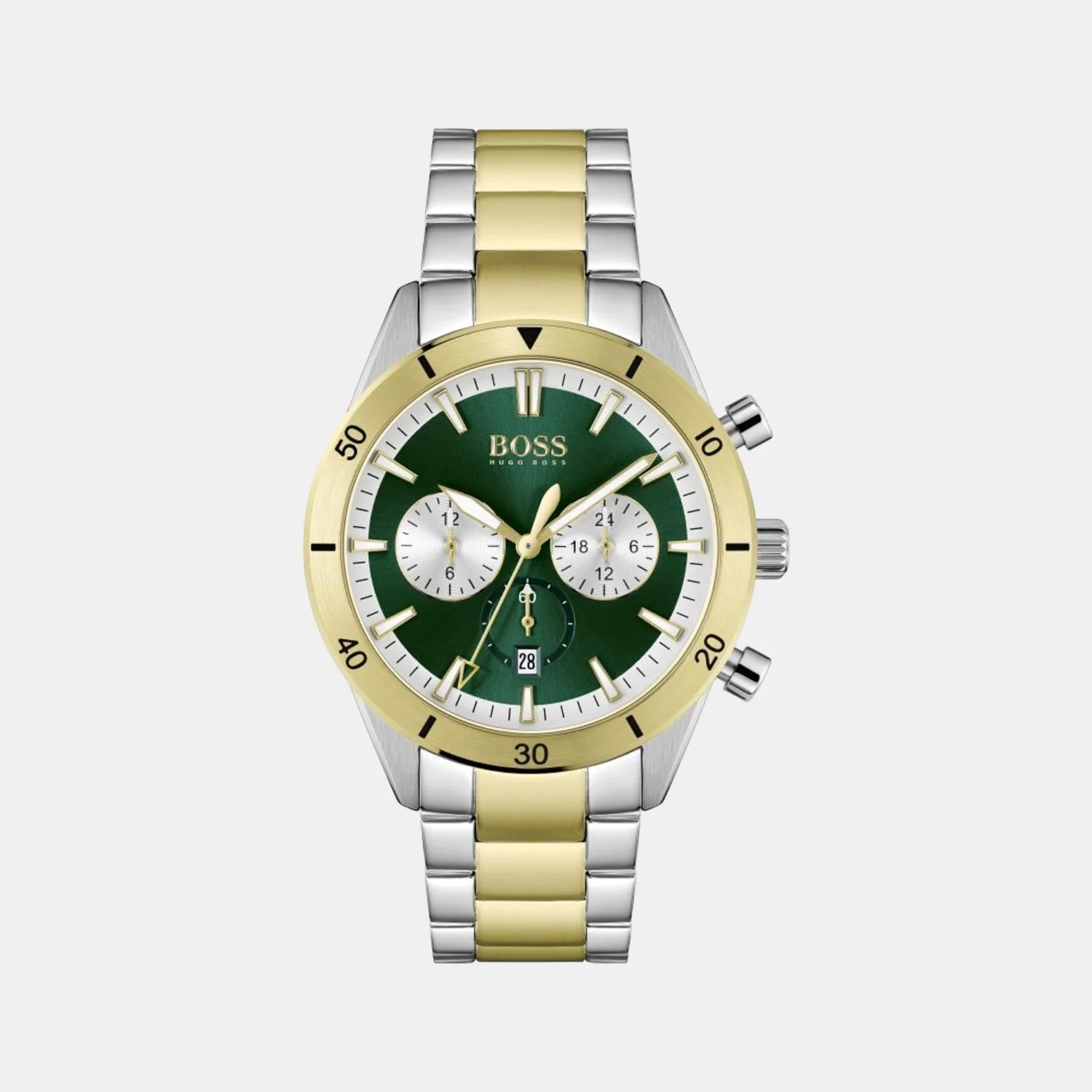 Santiago Men Quartz Green Dial Chronograph Stainless Steel Watch 1513872