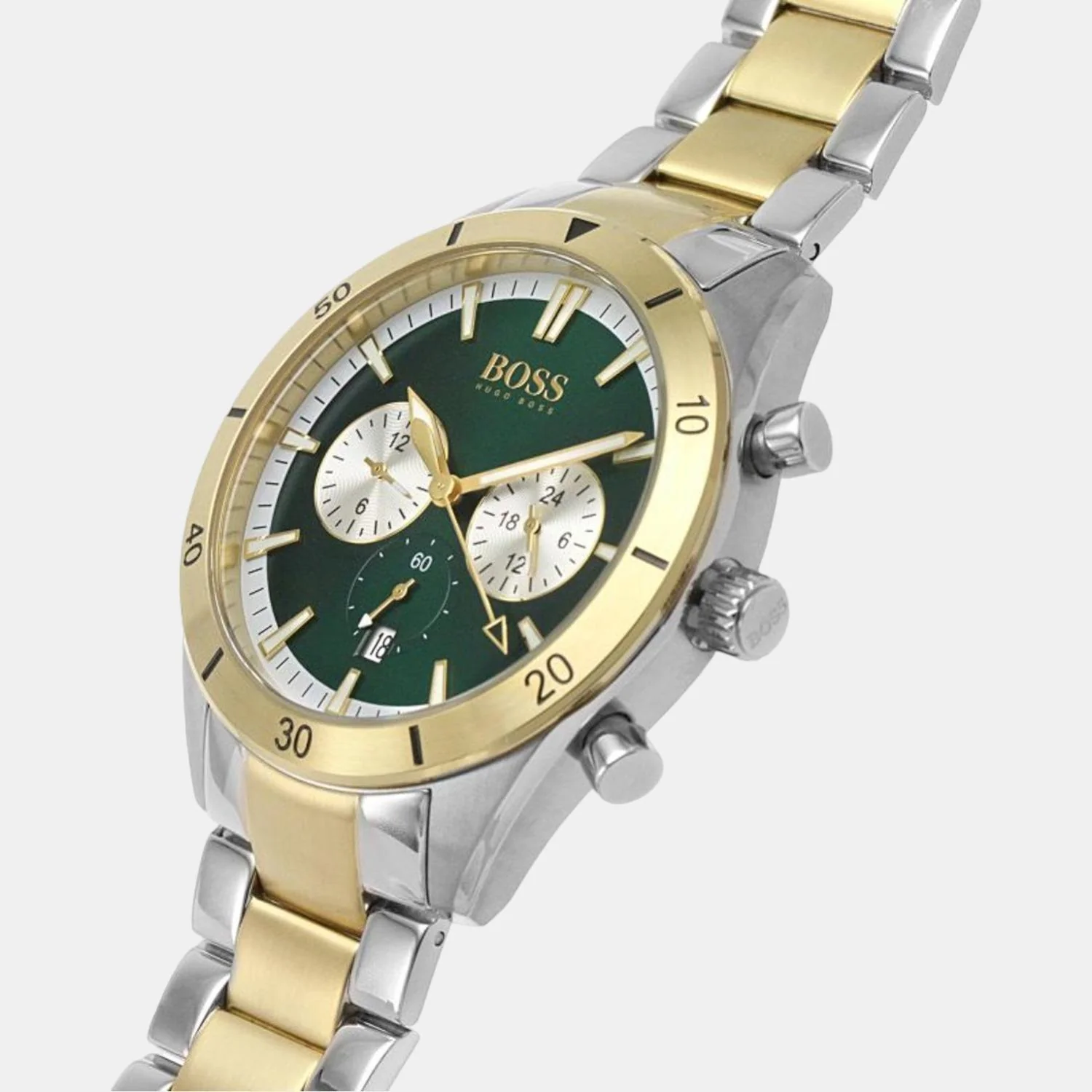 Santiago Men Quartz Green Dial Chronograph Stainless Steel Watch 1513872 - Image 5
