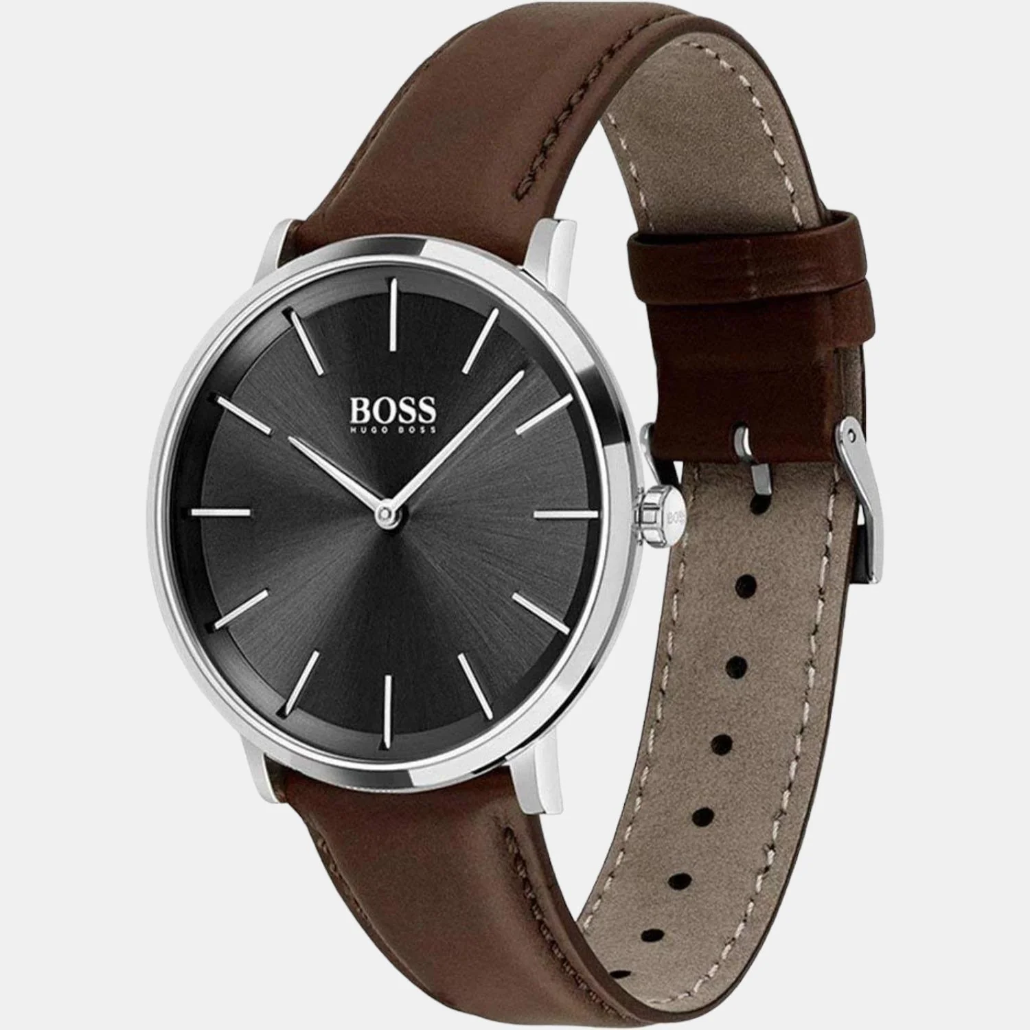Skyliner Men Quartz Black Dial Analog Leather Watch 1513829 - Image 2