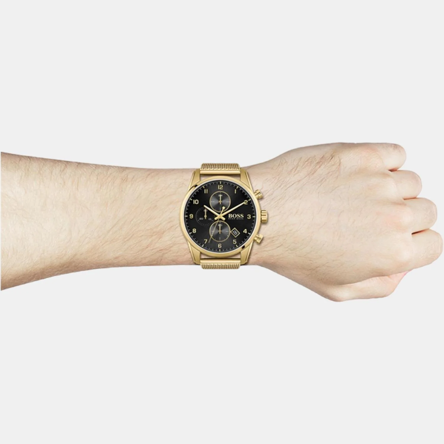 Skymaster Men Quartz Black Dial Chronograph Stainless Steel Watch 1513838 - Image 4