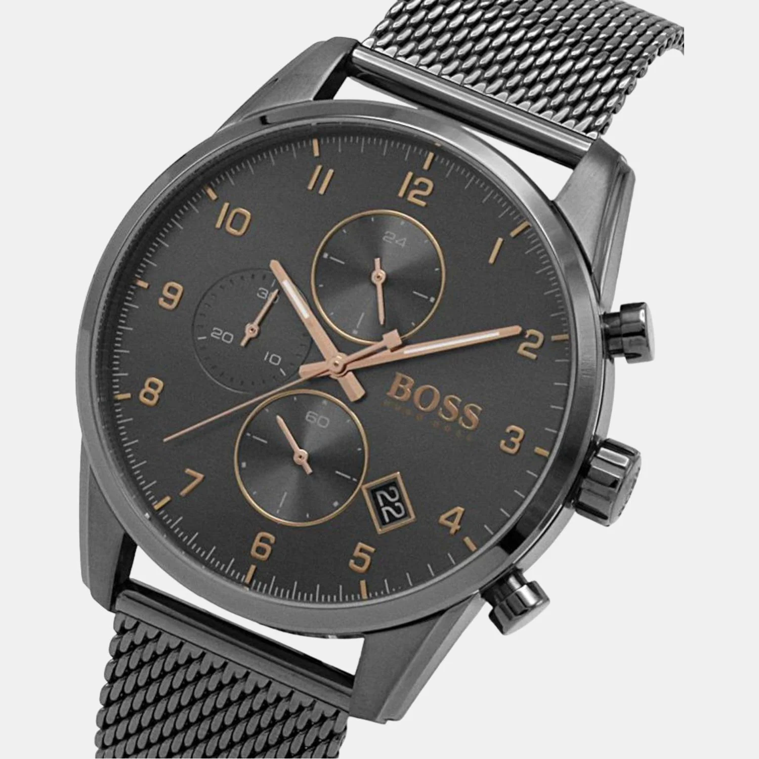 Skymaster Men Quartz Grey Dial Chronograph Stainless Steel Watch 1513837 - Image 6