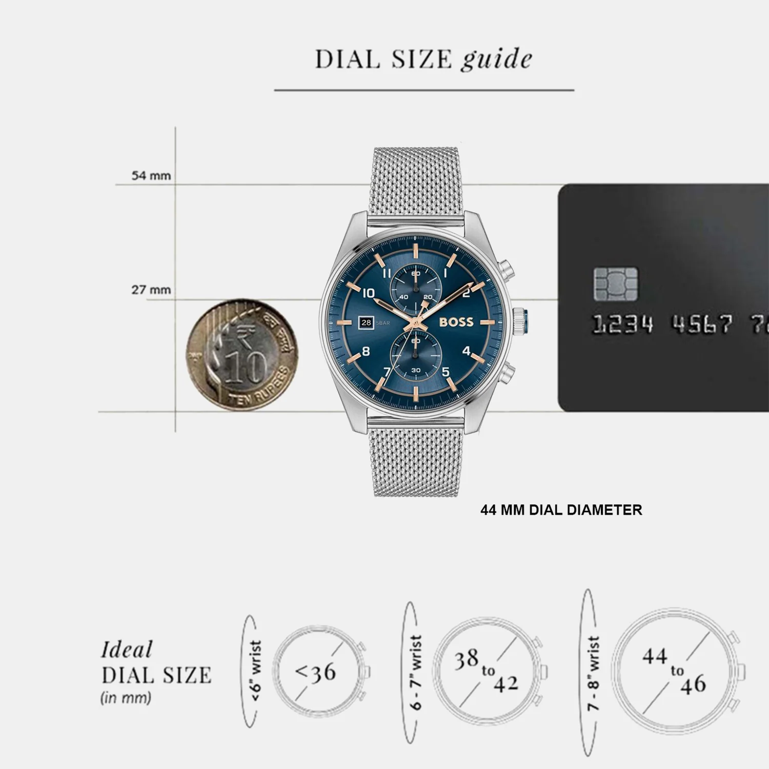 Skytraveller Men Quartz Blue Dial Chronograph Mesh Watch 1514149 - Image 7