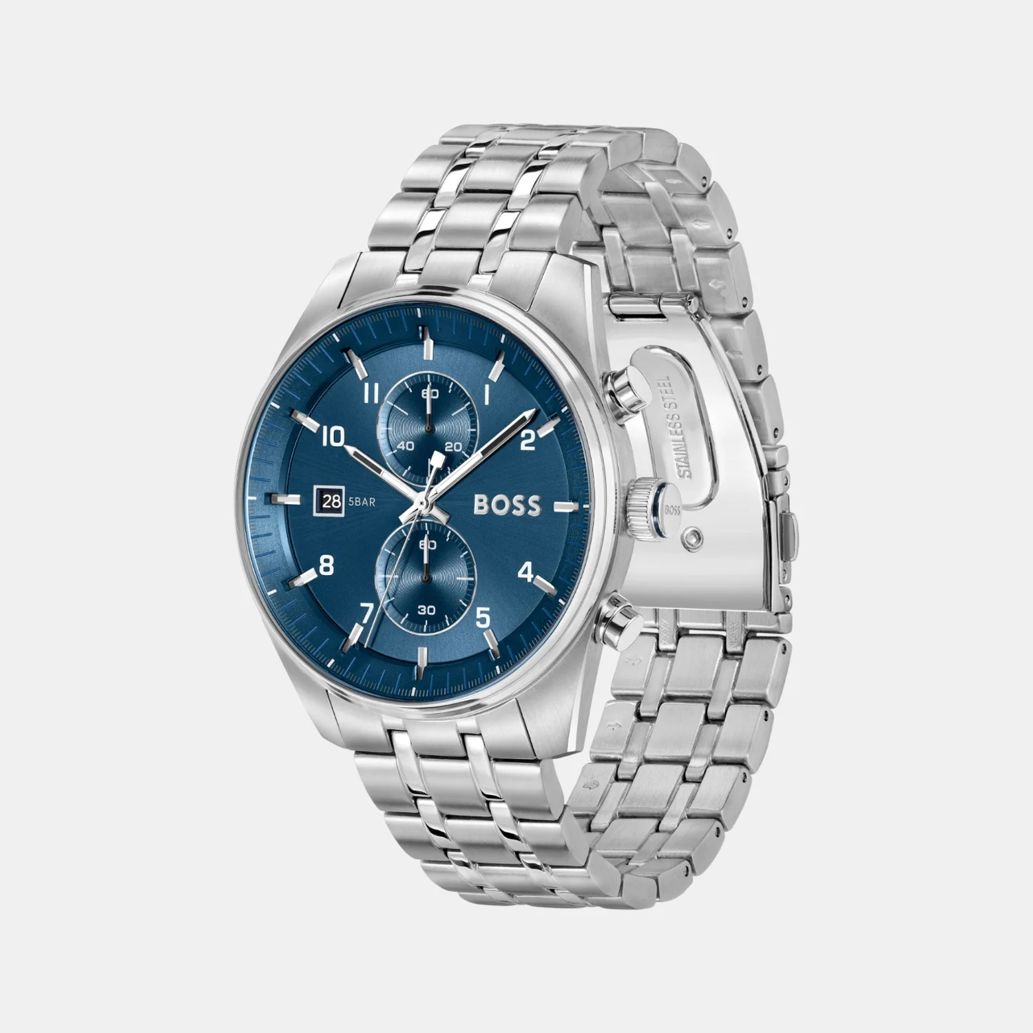 Skytraveller Men Quartz Blue Dial Chronograph Stainless Steel Watch 1514216 - Image 3