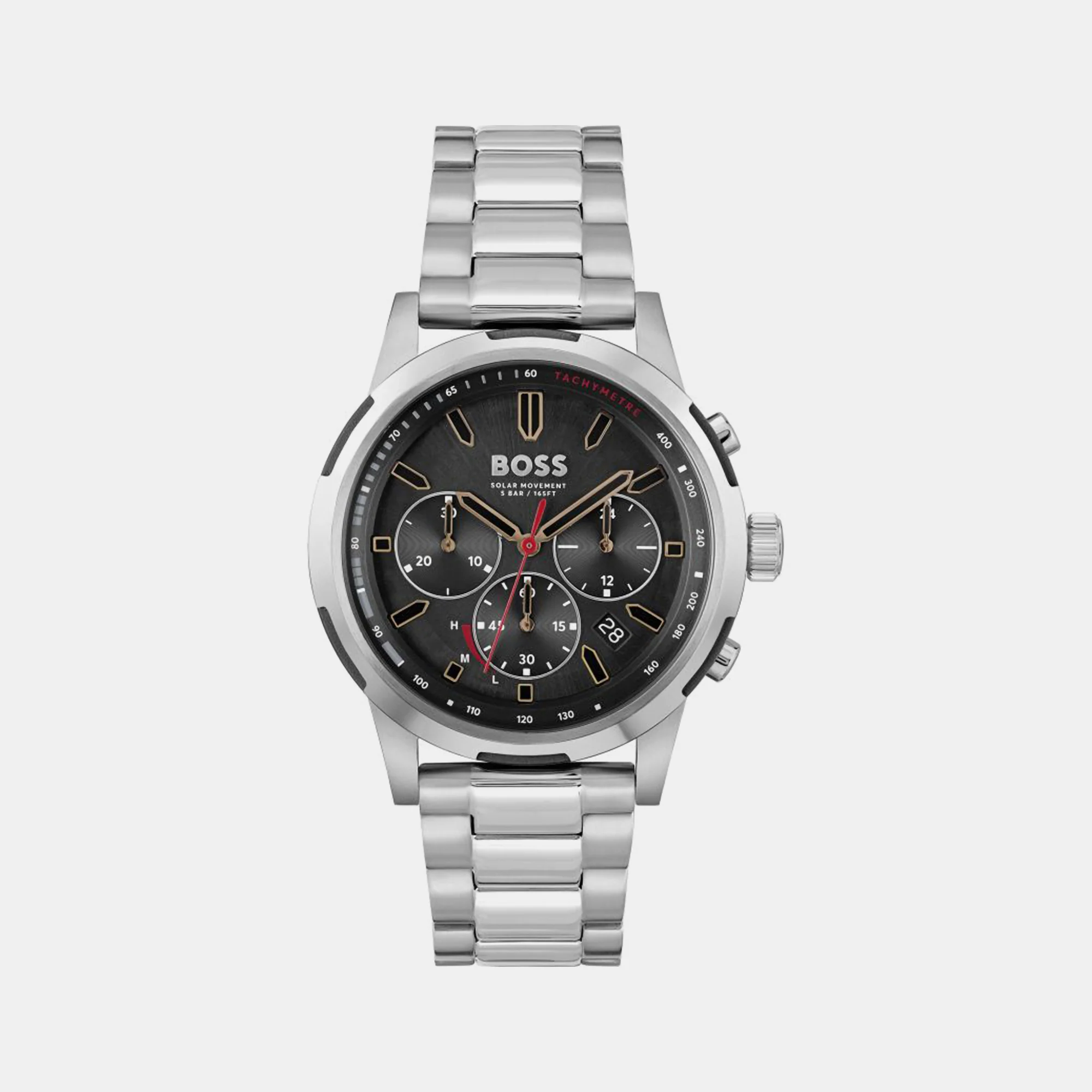 Solgrade Men Quartz Black Dial Chronograph Stainless Steel Watch 1514032