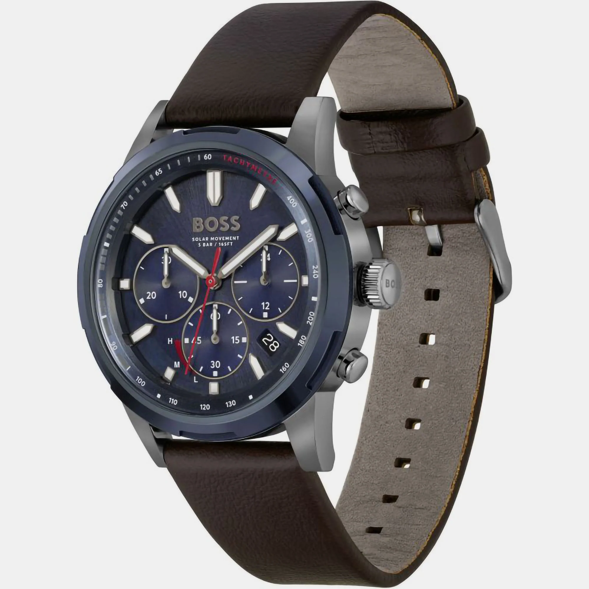 Solgrade Men Quartz Blue Dial Chronograph Leather Watch 1514030 - Image 2