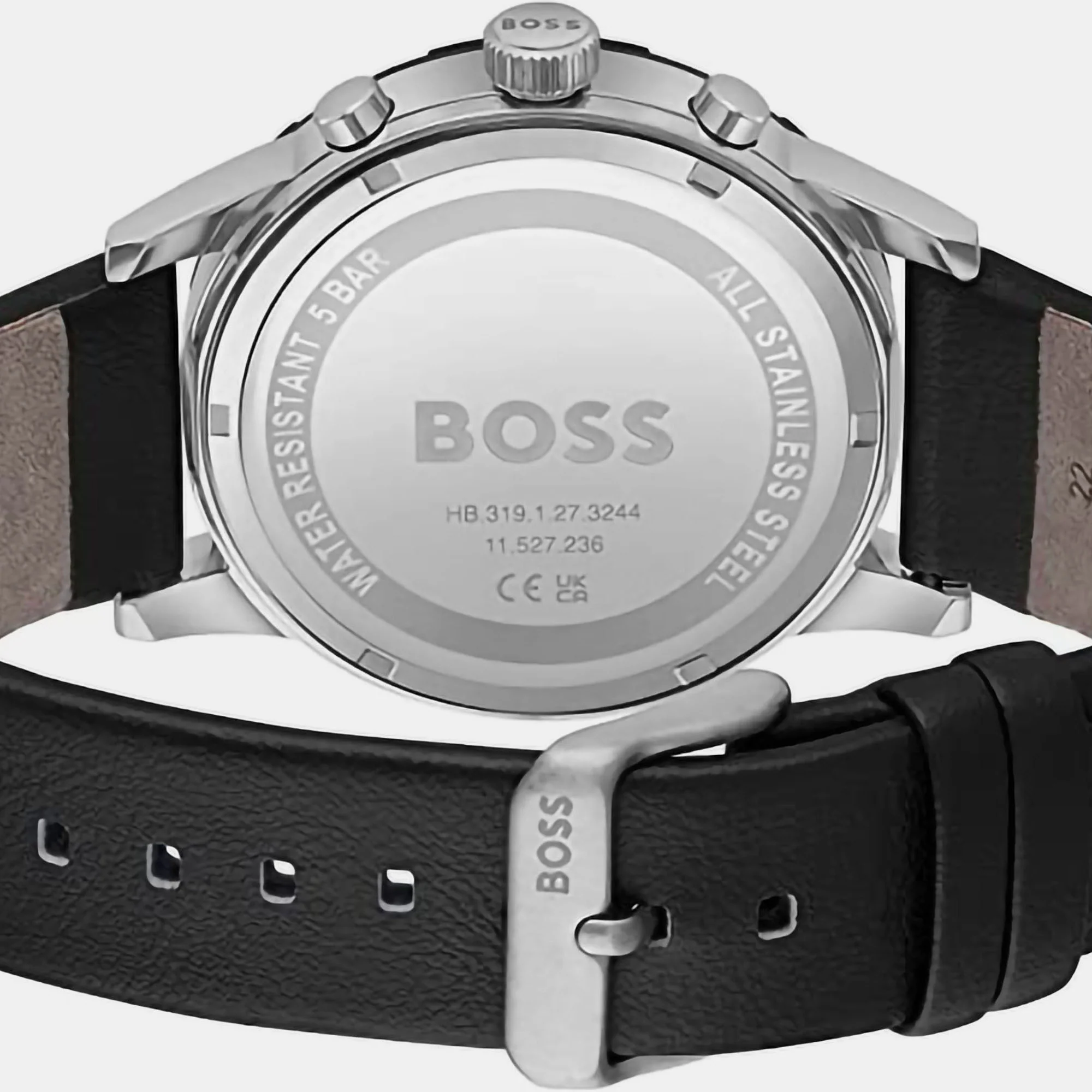 Solgrade Men Quartz Grey Dial Chronograph Leather Watch 1514031 - Image 3