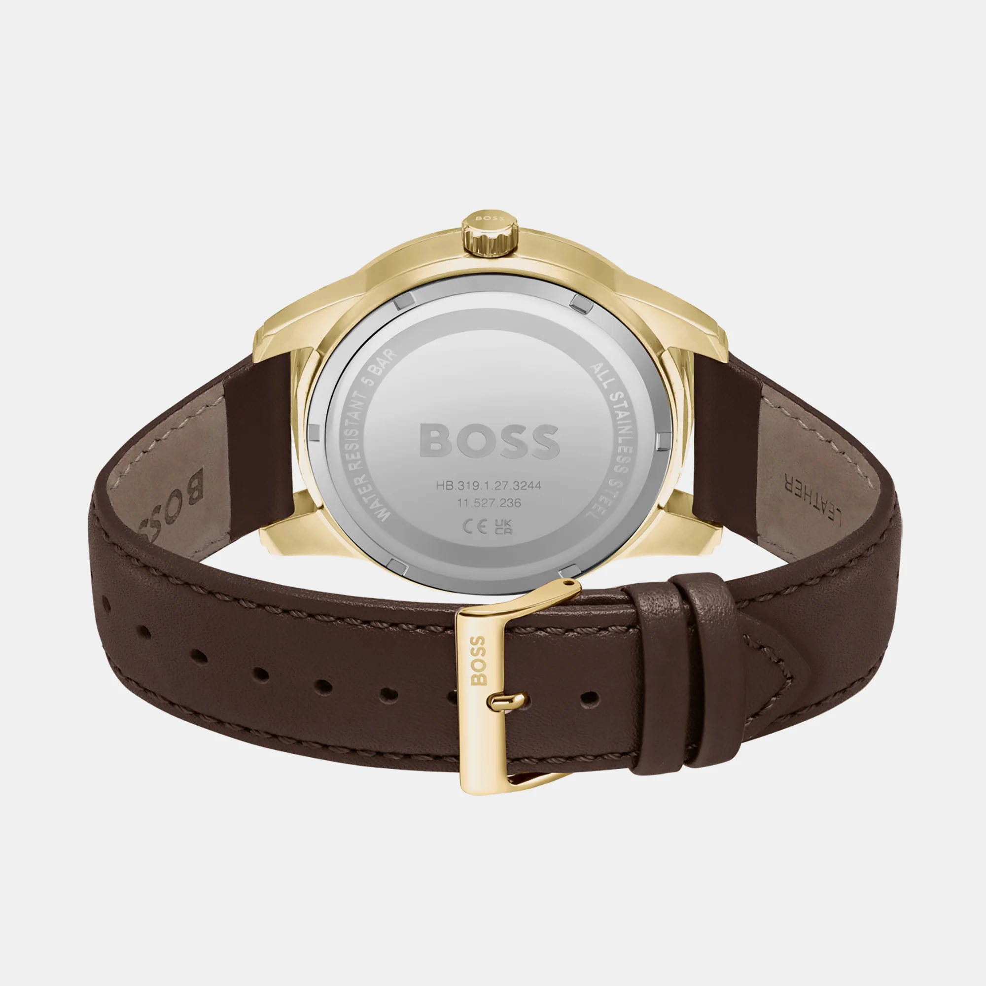 Sophio Men Quartz White Dial Chronograph Leather Watch 1513956 - Image 3