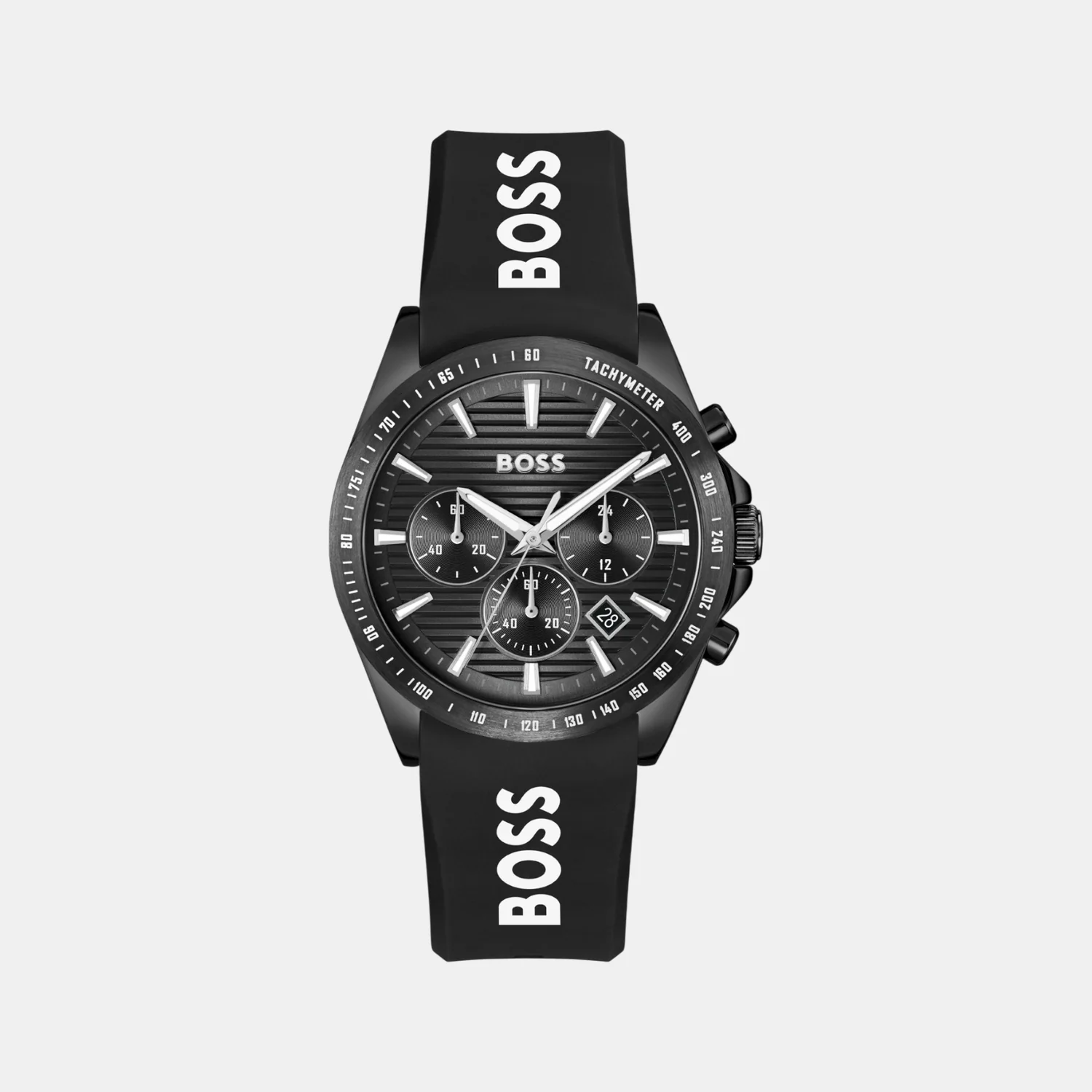 Strike Men Quartz Black Dial Chronograph Silicone Watch 1514289 - Image 2