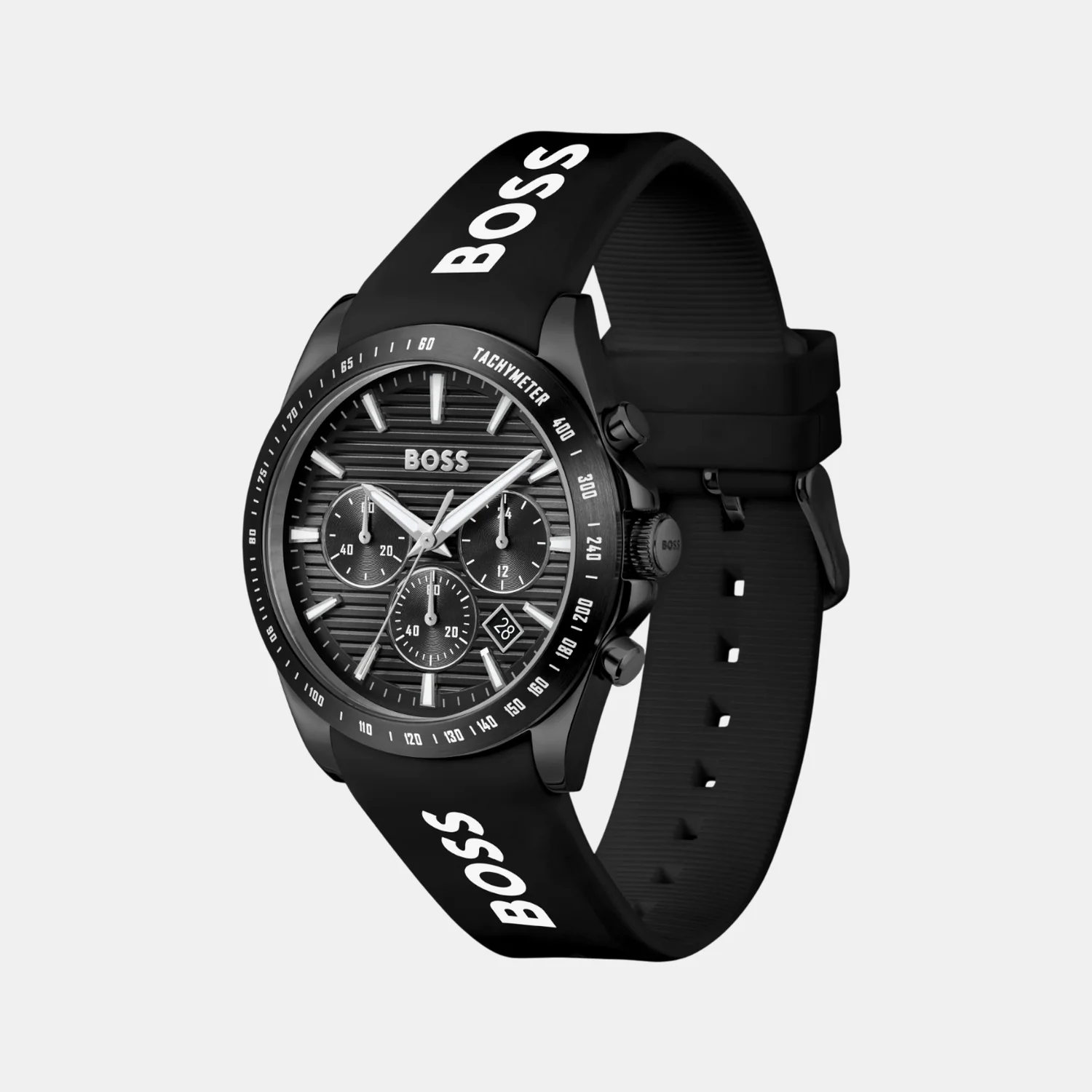 Strike Men Quartz Black Dial Chronograph Silicone Watch 1514289 - Image 3