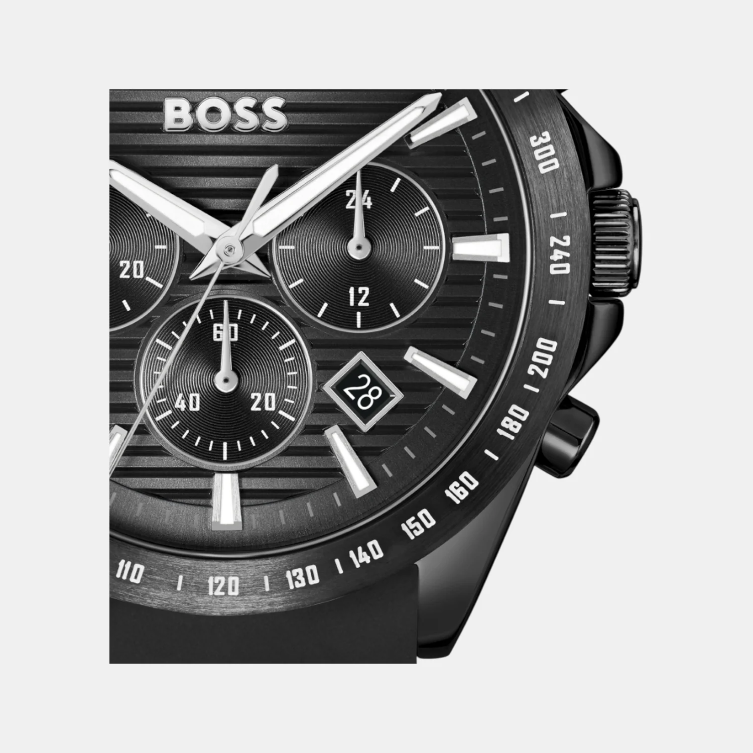 Strike Men Quartz Black Dial Chronograph Silicone Watch 1514289 - Image 5