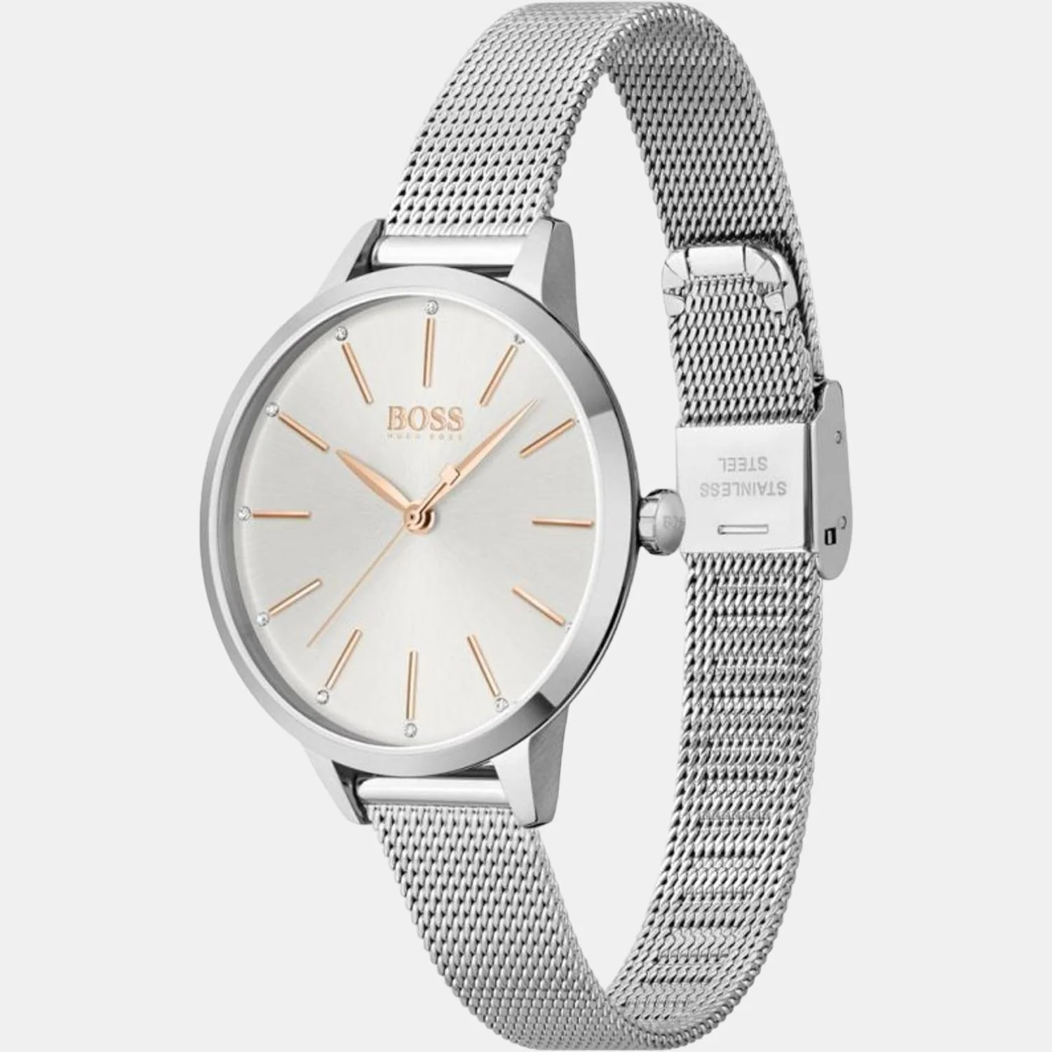 Symphony Women Quartz Silver Dial Analog Stainless Steel Watch 1502611 - Image 3