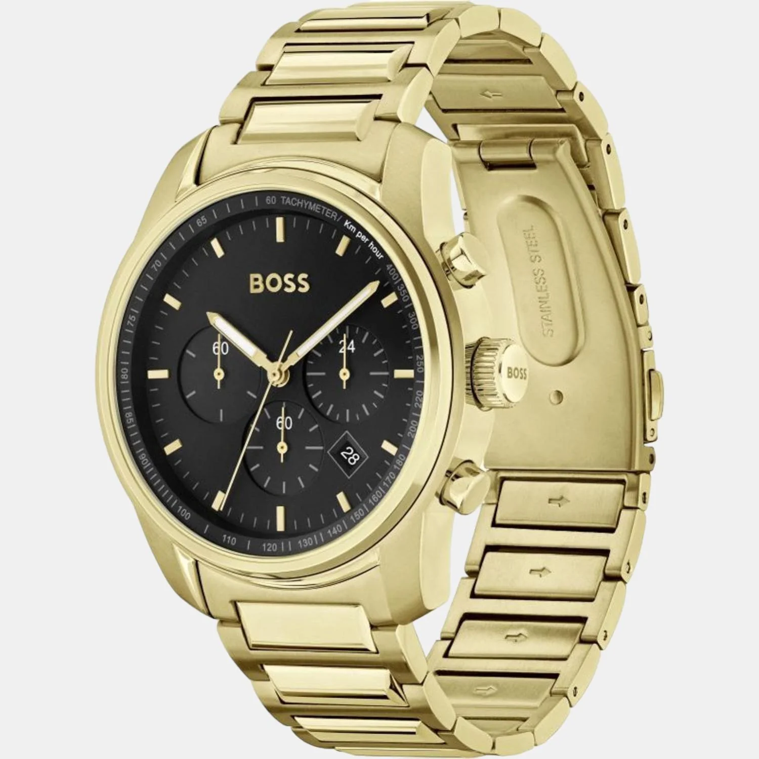 Trace Men Quartz Black Dial Chronograph Stainless Steel Watch 1514006 - Image 3