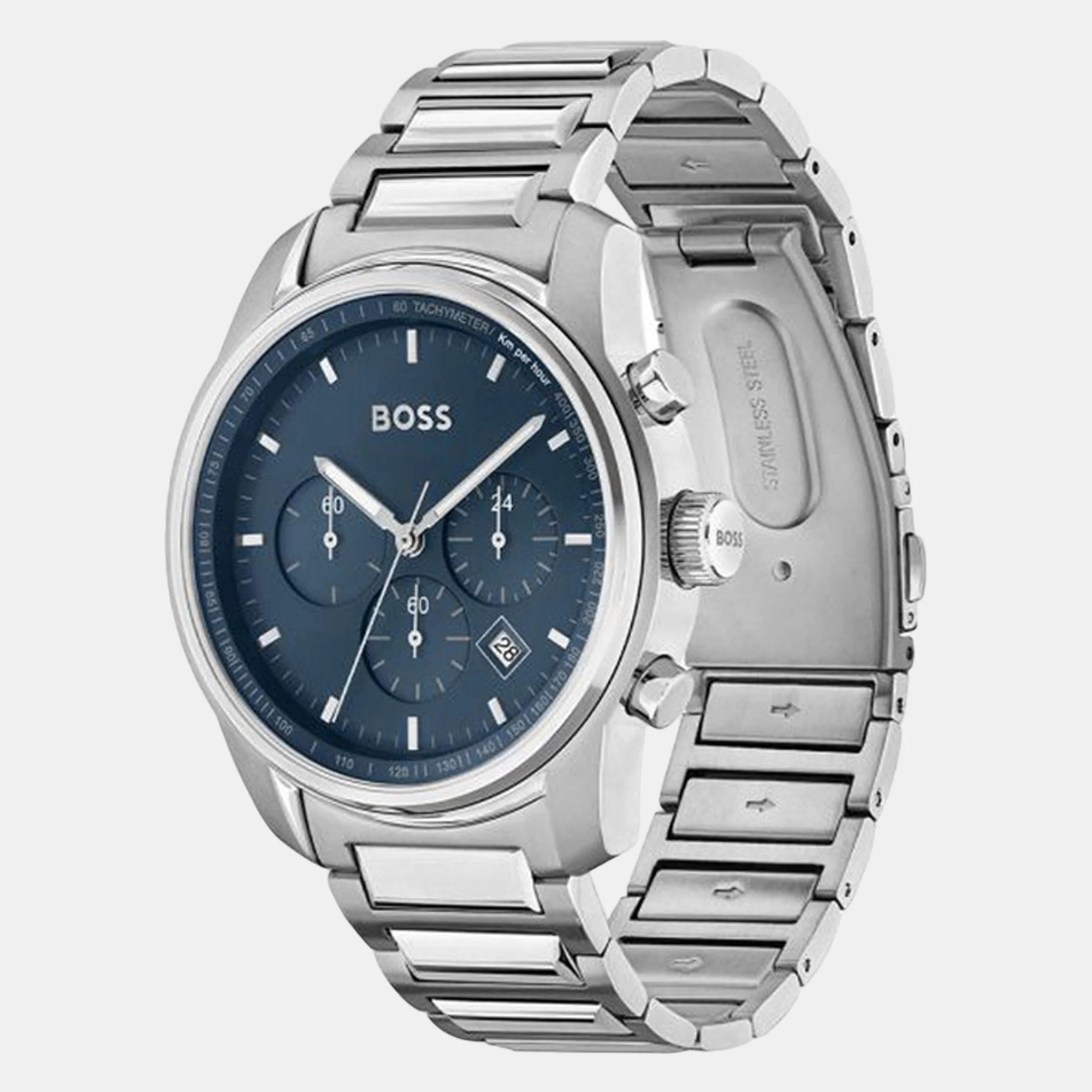 Trace Men Quartz Black Dial Chronograph Stainless Steel Watch 1514007 - Image 3