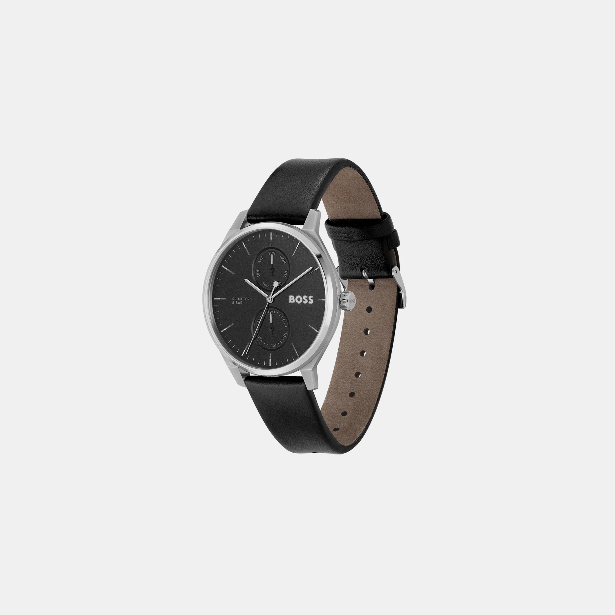 Tyler Men Quartz Black Dial Analog Leather Watch 1514102 - Image 3