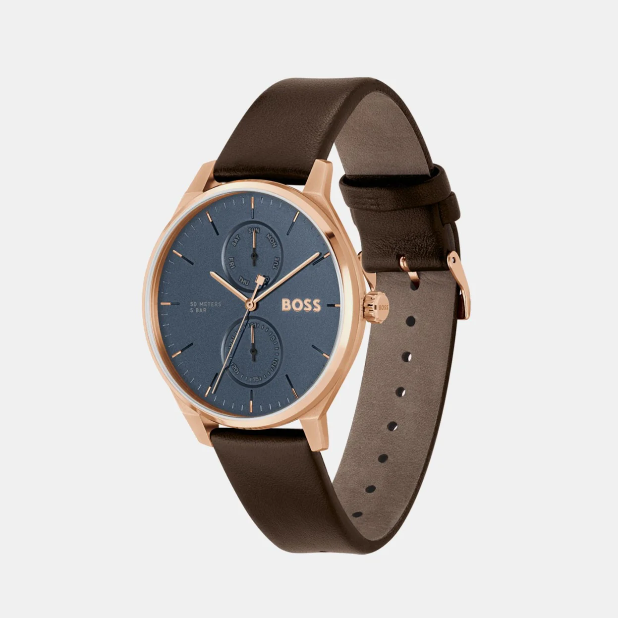 Tyler Men Quartz Blue Dial Chronograph Leather Watch 1514103 - Image 2