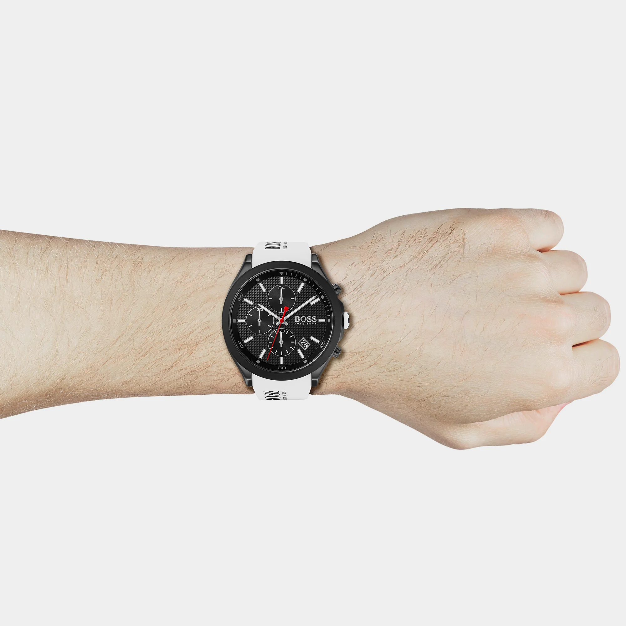 Velocity Men Quartz Black Dial Chronograph Silicone Watch 1513718 - Image 4