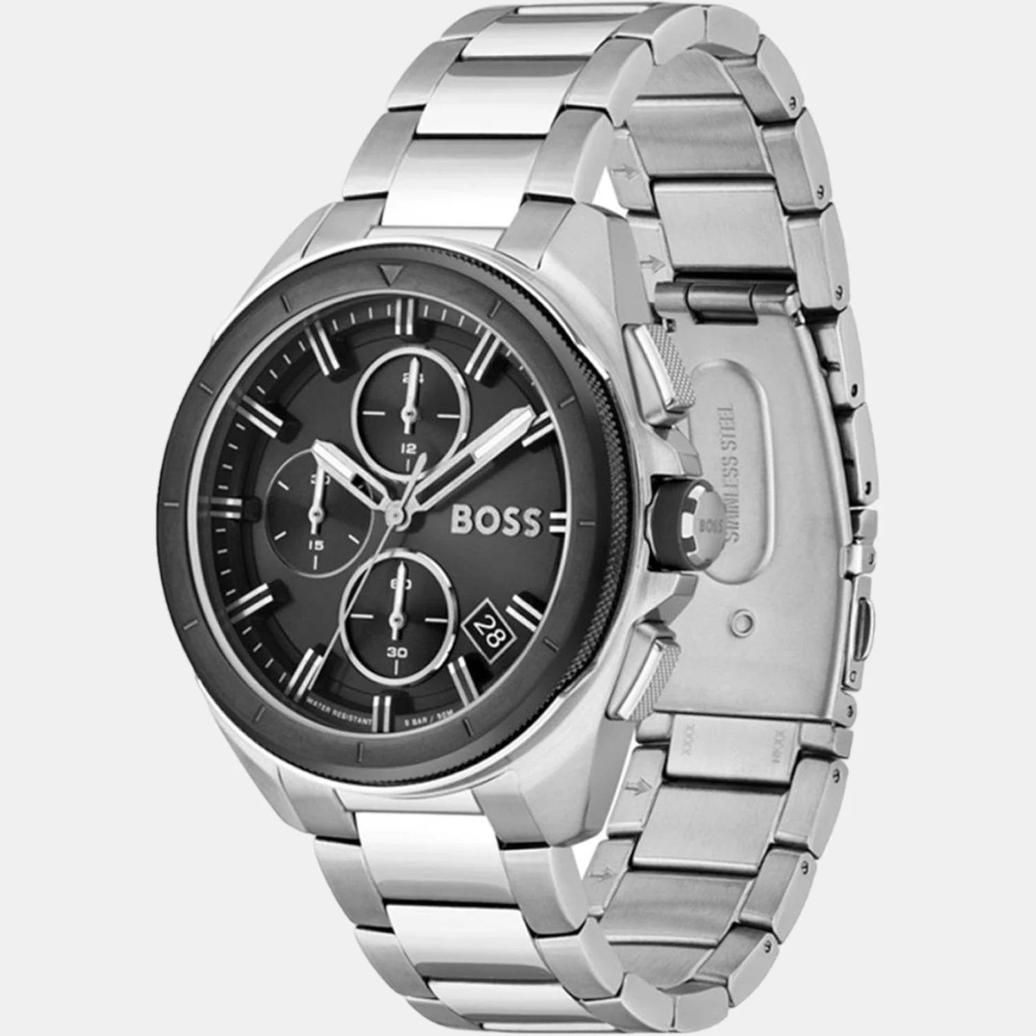 Volane Men Quartz Black Dial Analog Stainless Steel Watch 1513949 - Image 3