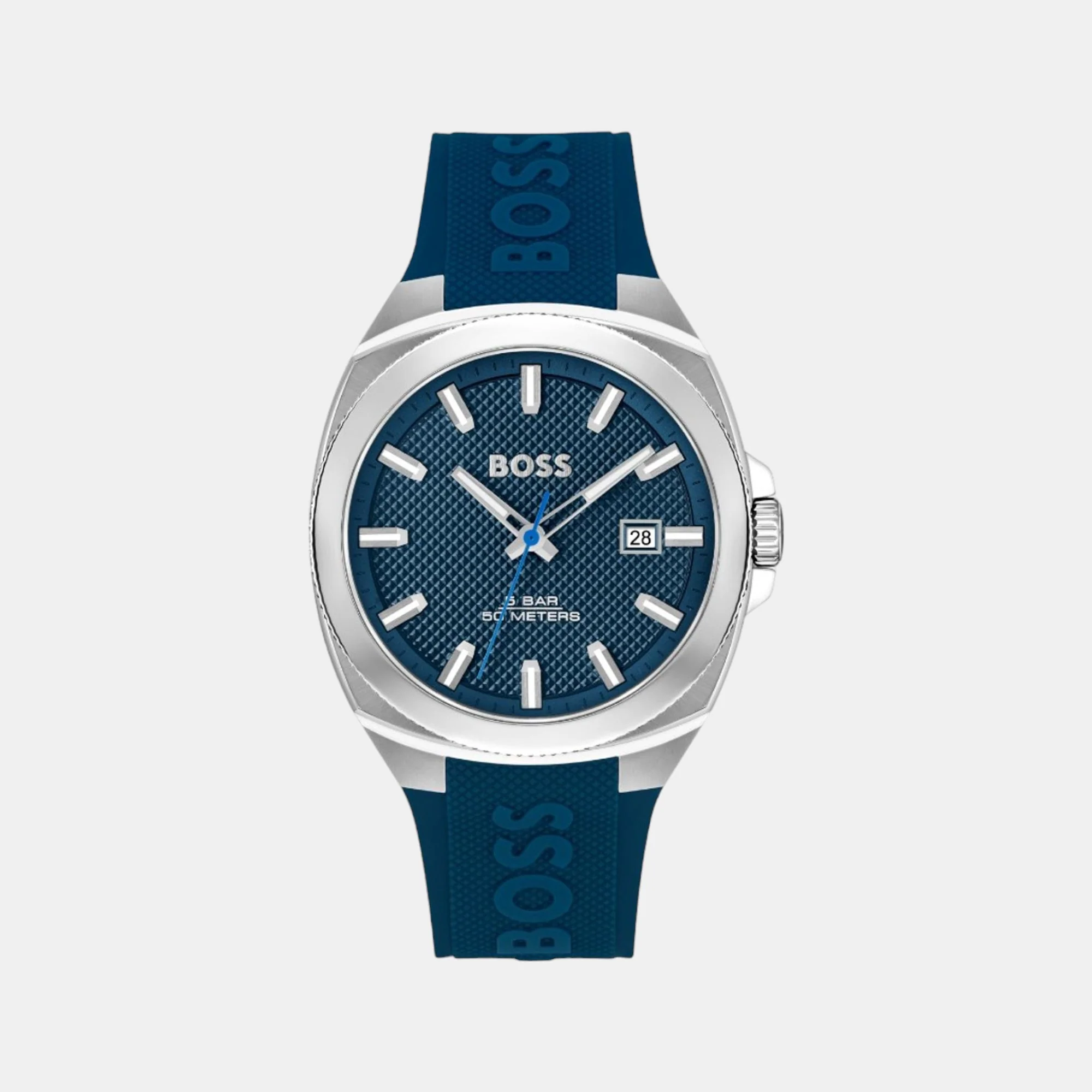Walker Men Quartz Blue Dial Analog Silicone Watch 1514139