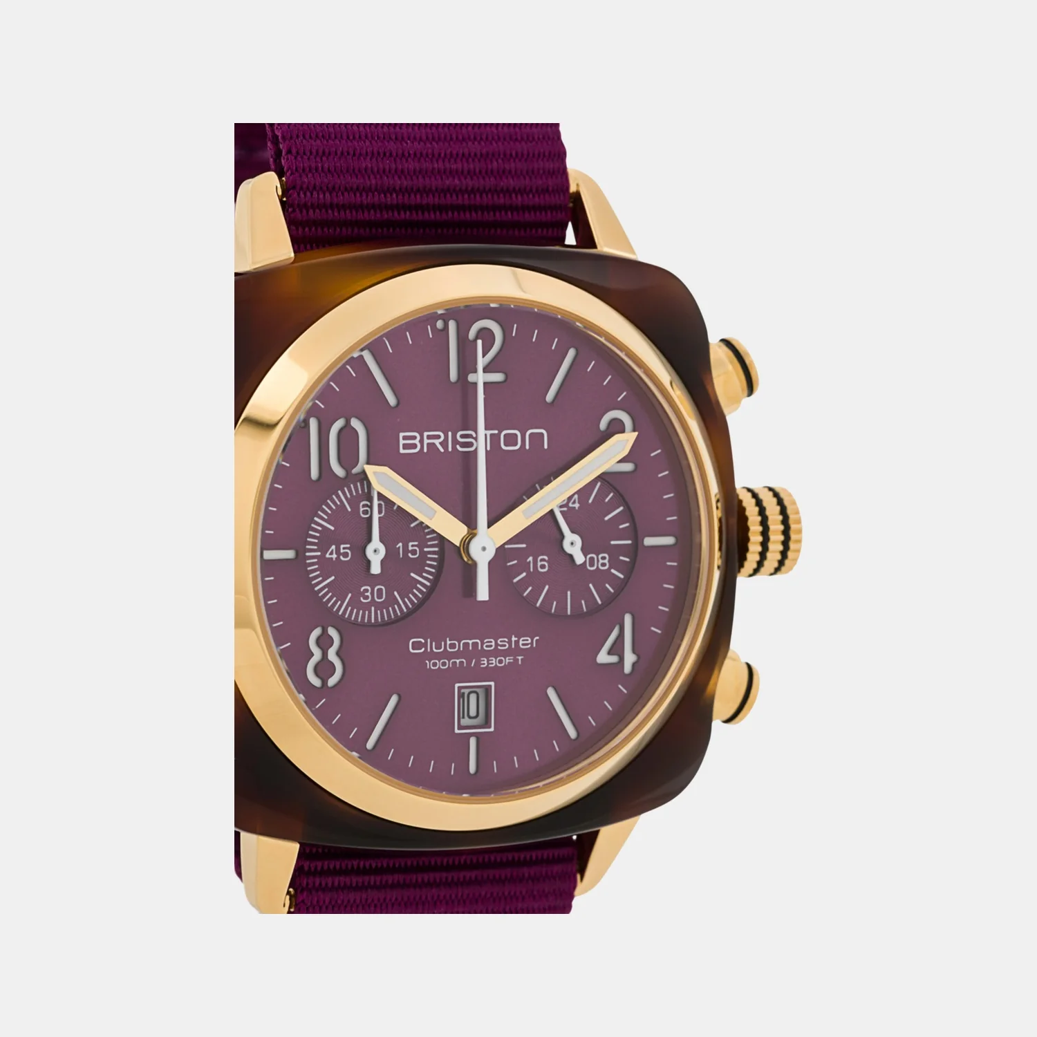 Clubmaster Classic Unisex Quartz Cardinal Dial Chronograph NATO Watch 19140.PYA.T.32.NC - Image 3